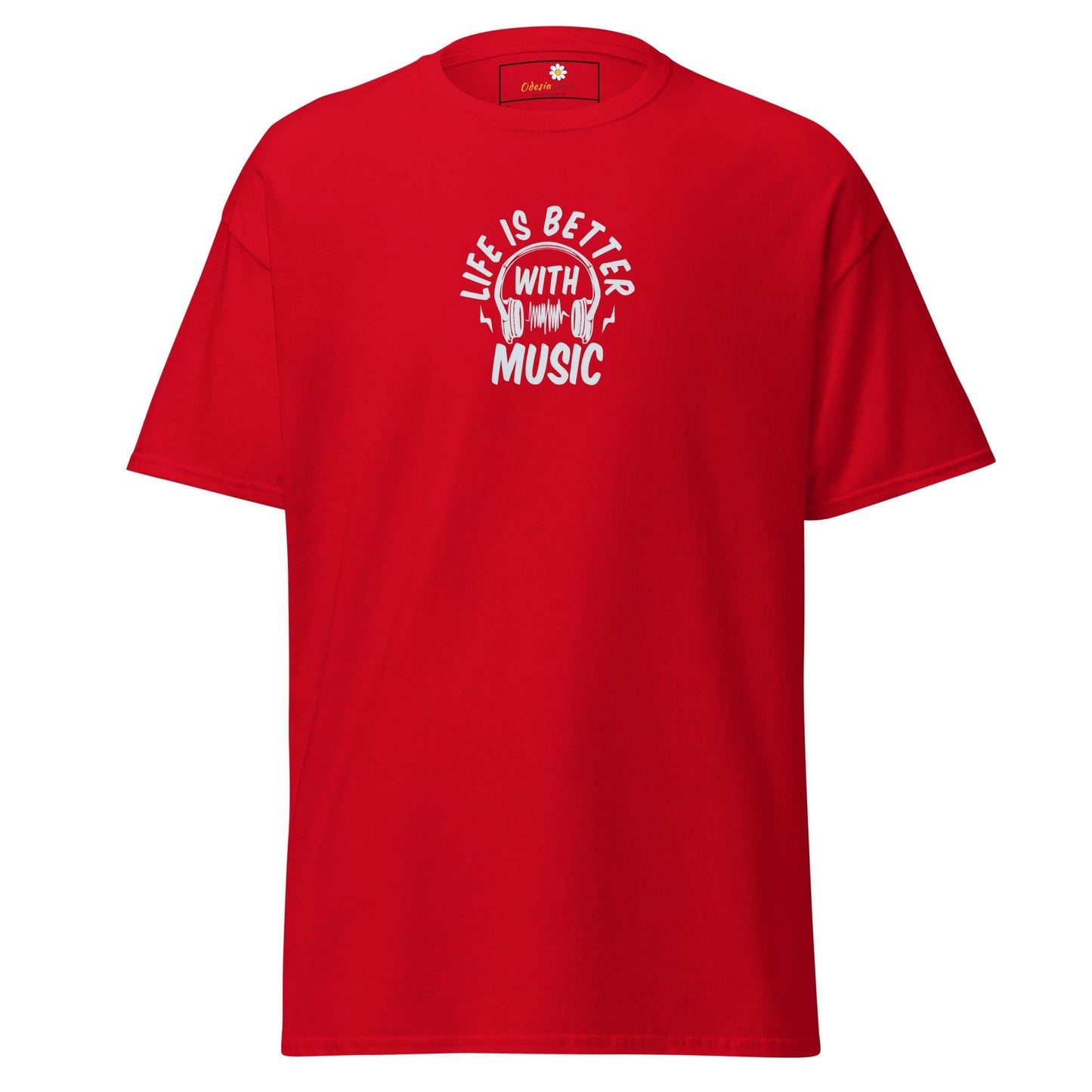 Unisex classic tee - MUSIC IS BETTER - REGULAR - Red / S