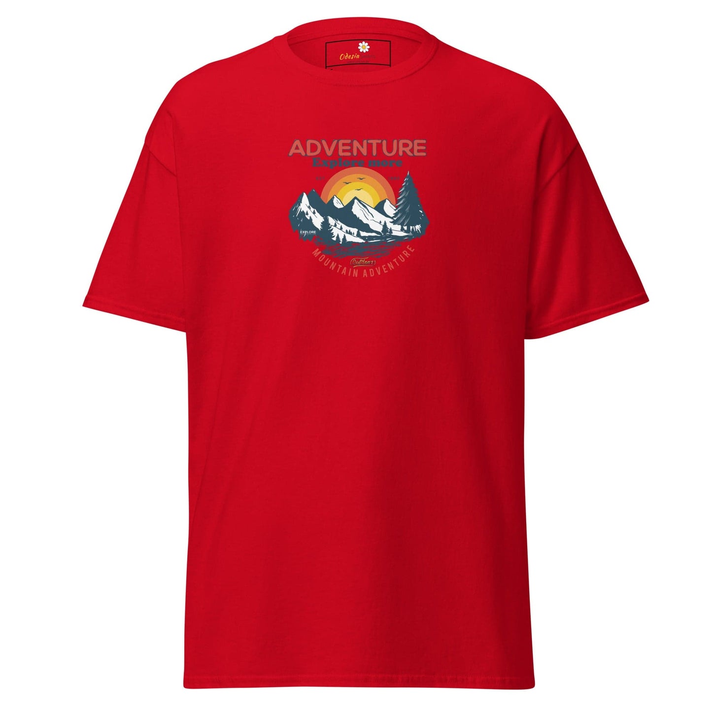 Unisex classic t-shirt - ADVENTURE EXPLORE MORE - REGULAR - Red / S