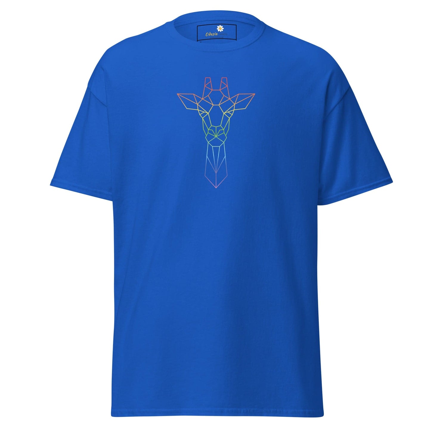 Unisex classic t-shirt - WILD LIFE GIRAFFE - REGULAR - Royal / S