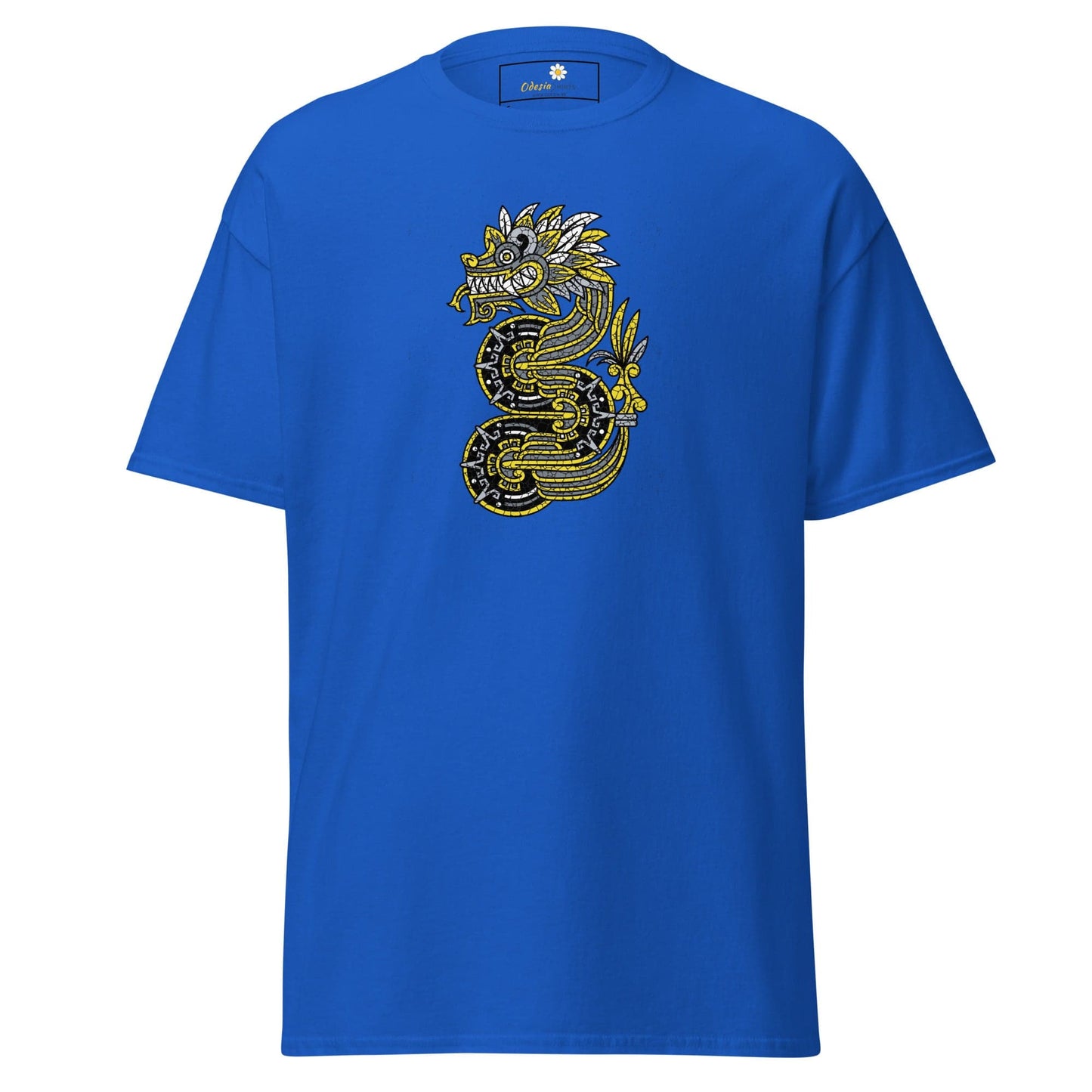 Unisex classic t-shirt - MYSTIC YELLOW GREY DRAGON - REGULAR - Royal / S