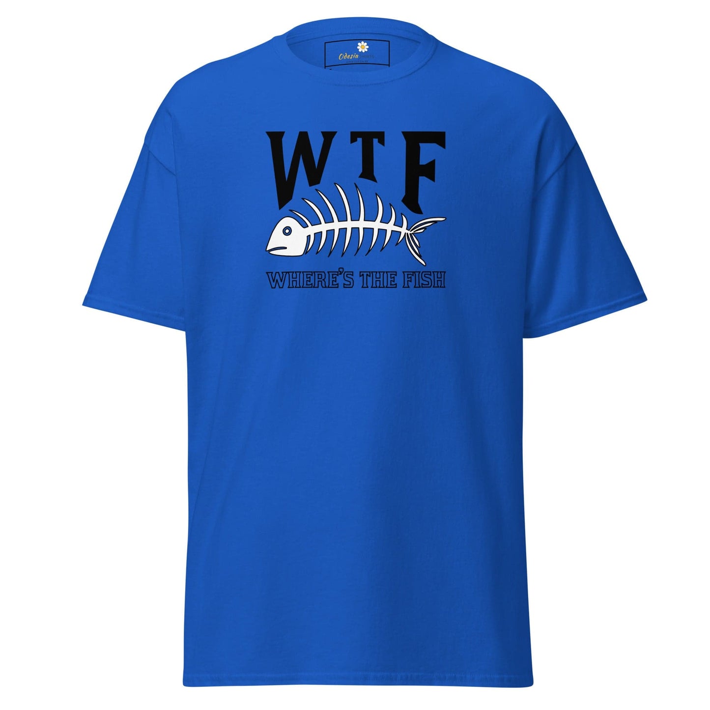Unisex classic t-shirt - FUN WHERES THE FISH - REGULAR - Royal / S