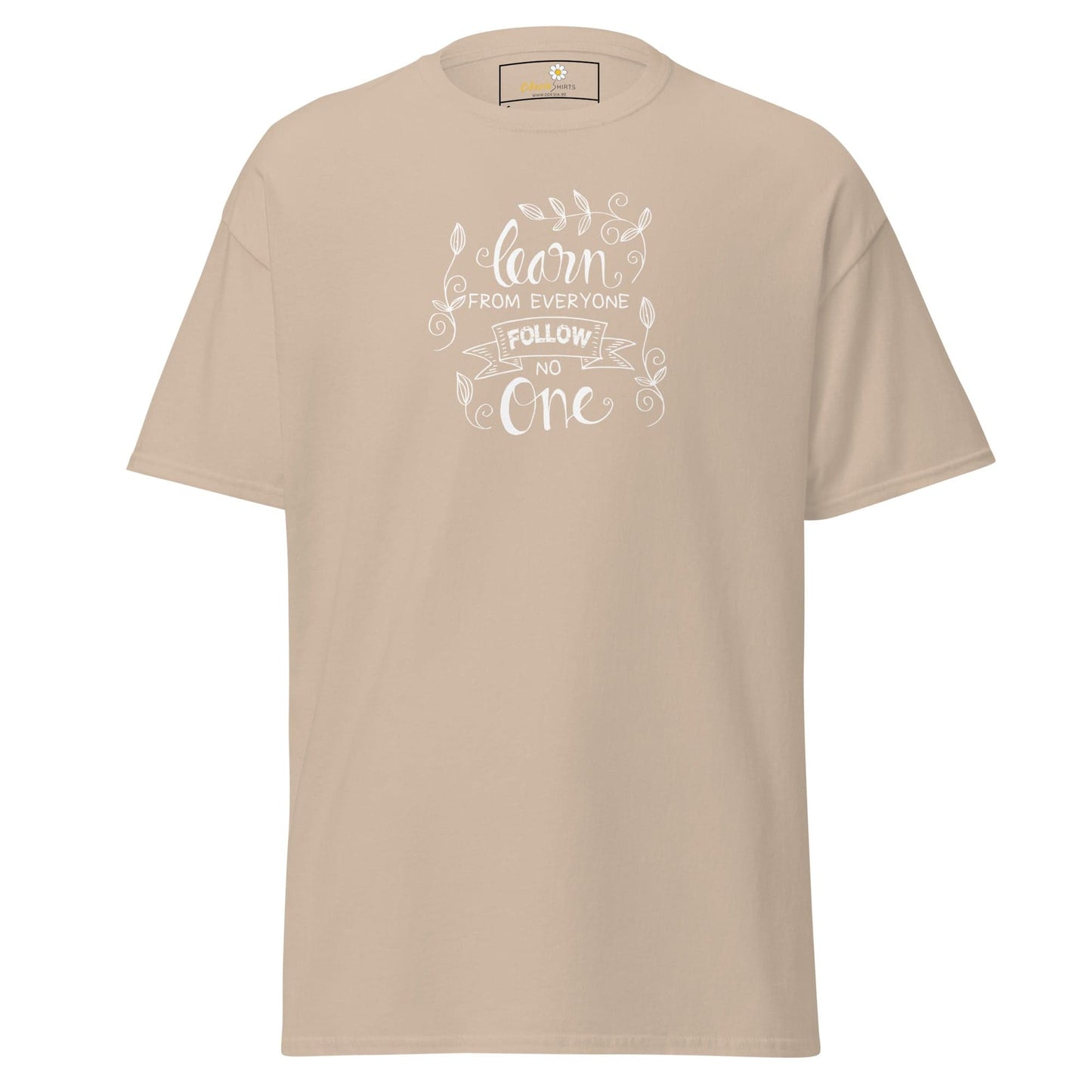 Unisex classic t-shirt - TEXT LEARN FROM EVERYONE - REGULAR - Sand / S