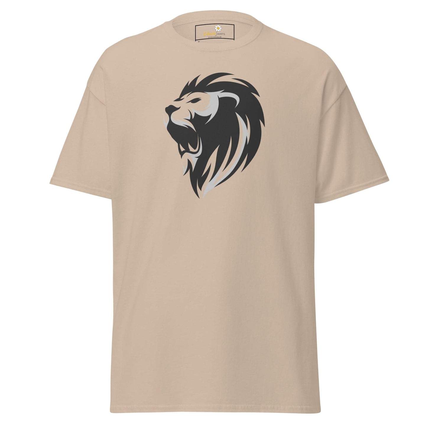 Unisex classic tee - WILD LIFE LION HEAD GREY - REGULAR - Sand / S
