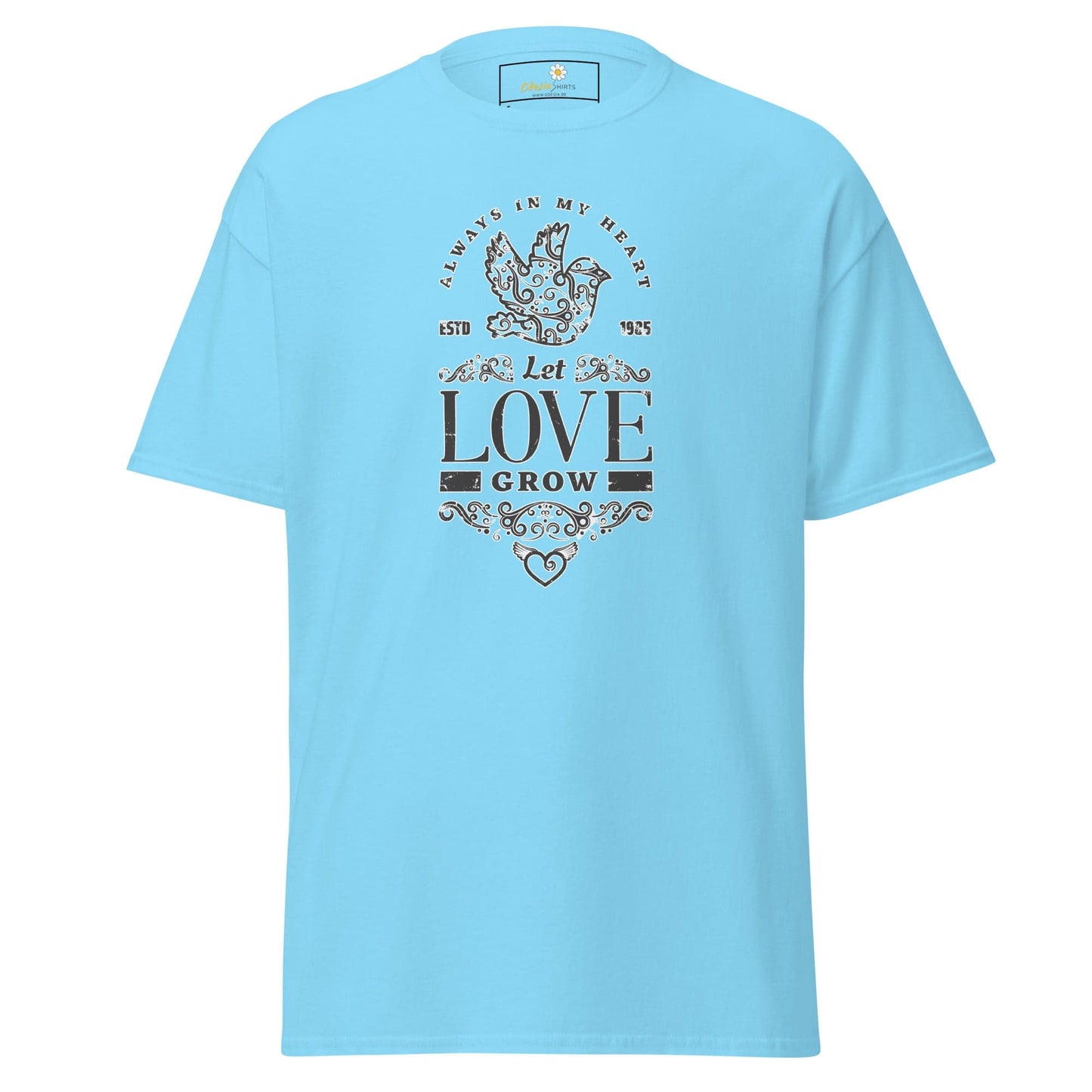 Unisex classic tee - POSITIVE LET LOVE GROW - REGULAR - Sky / S