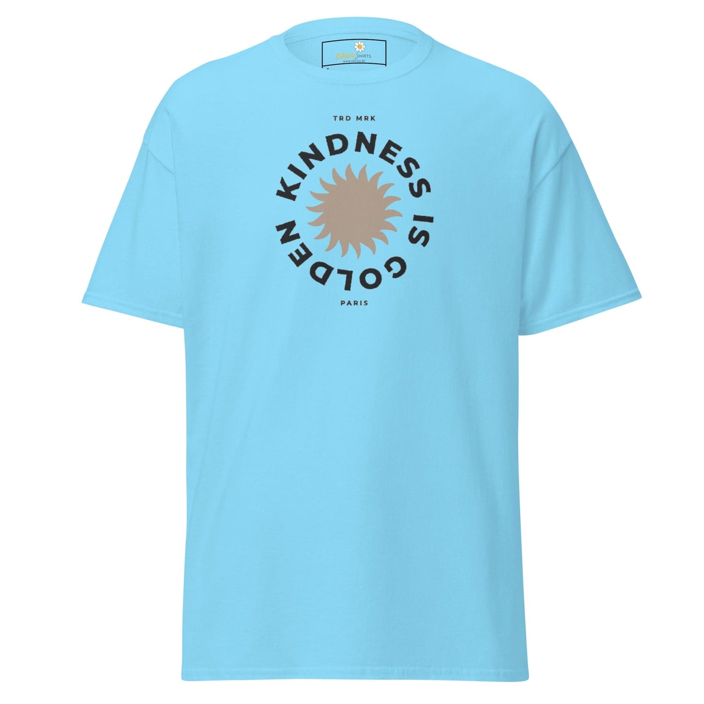 Unisex classic t-shirt - TEXT KINDNESS IS GOLDEN - REGULAR - Sky / S