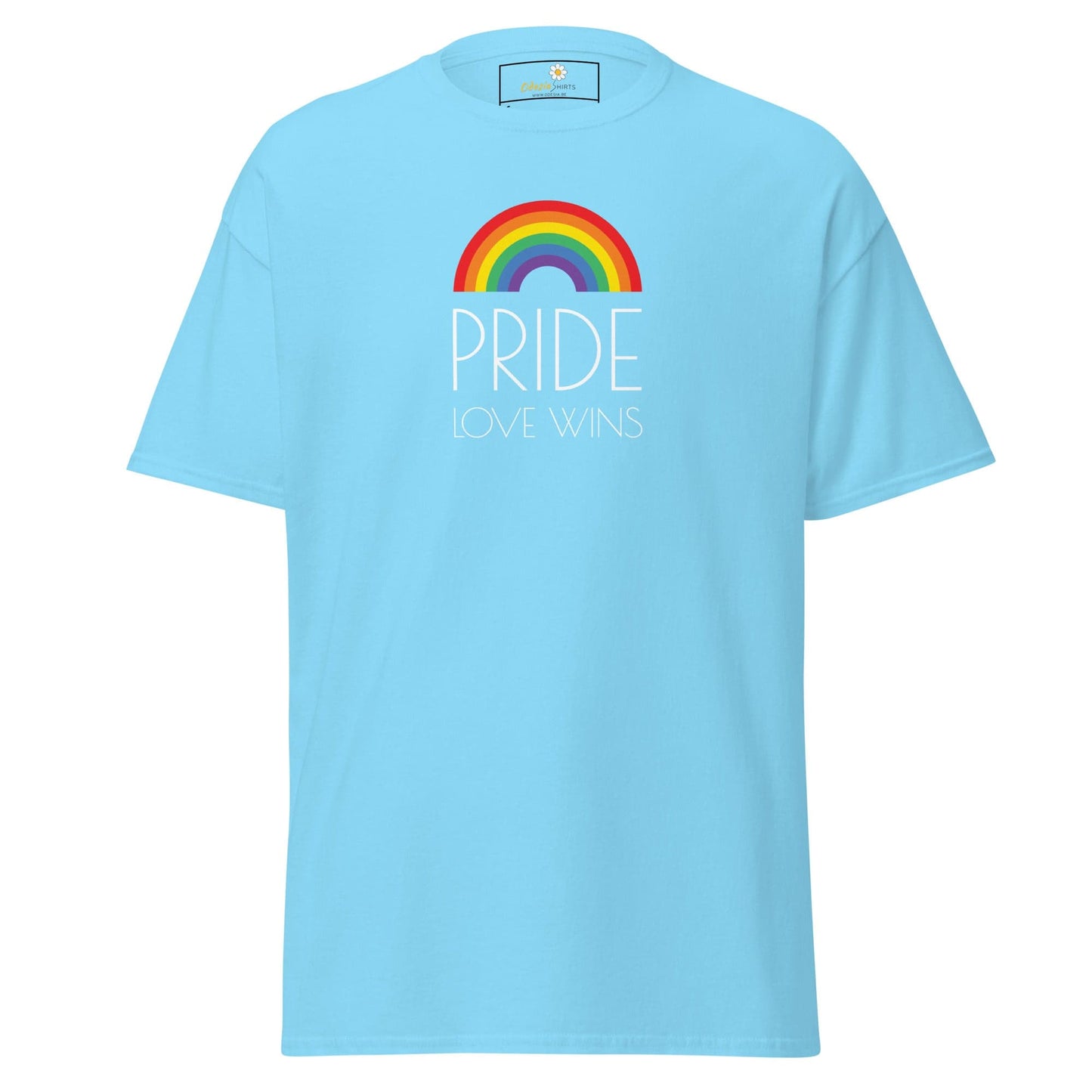 Unisex classic t-shirt - LGBTQ PRIDE LOVE WINS - REGULAR - Sky / S