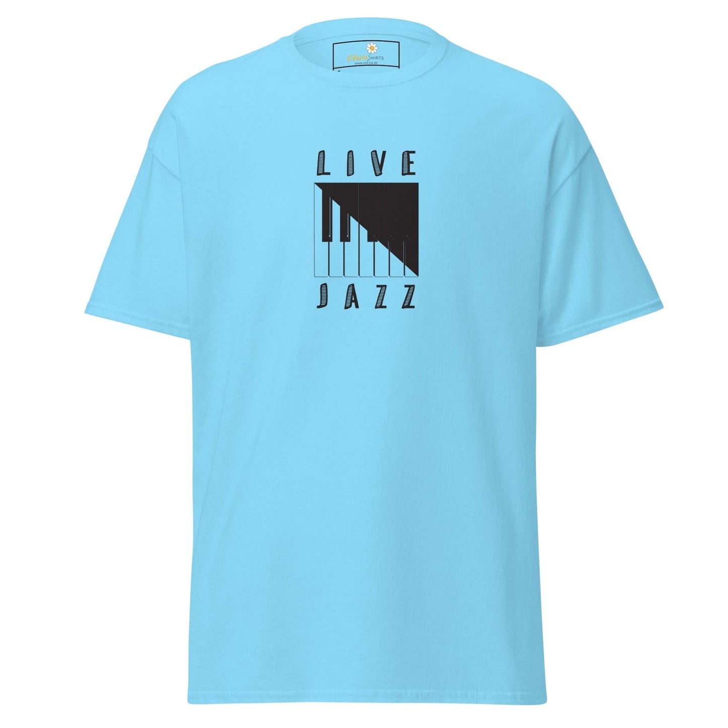 Unisex classic t-shirt - MUSIC LIFE JAZZ - REGULAR - Sky / S