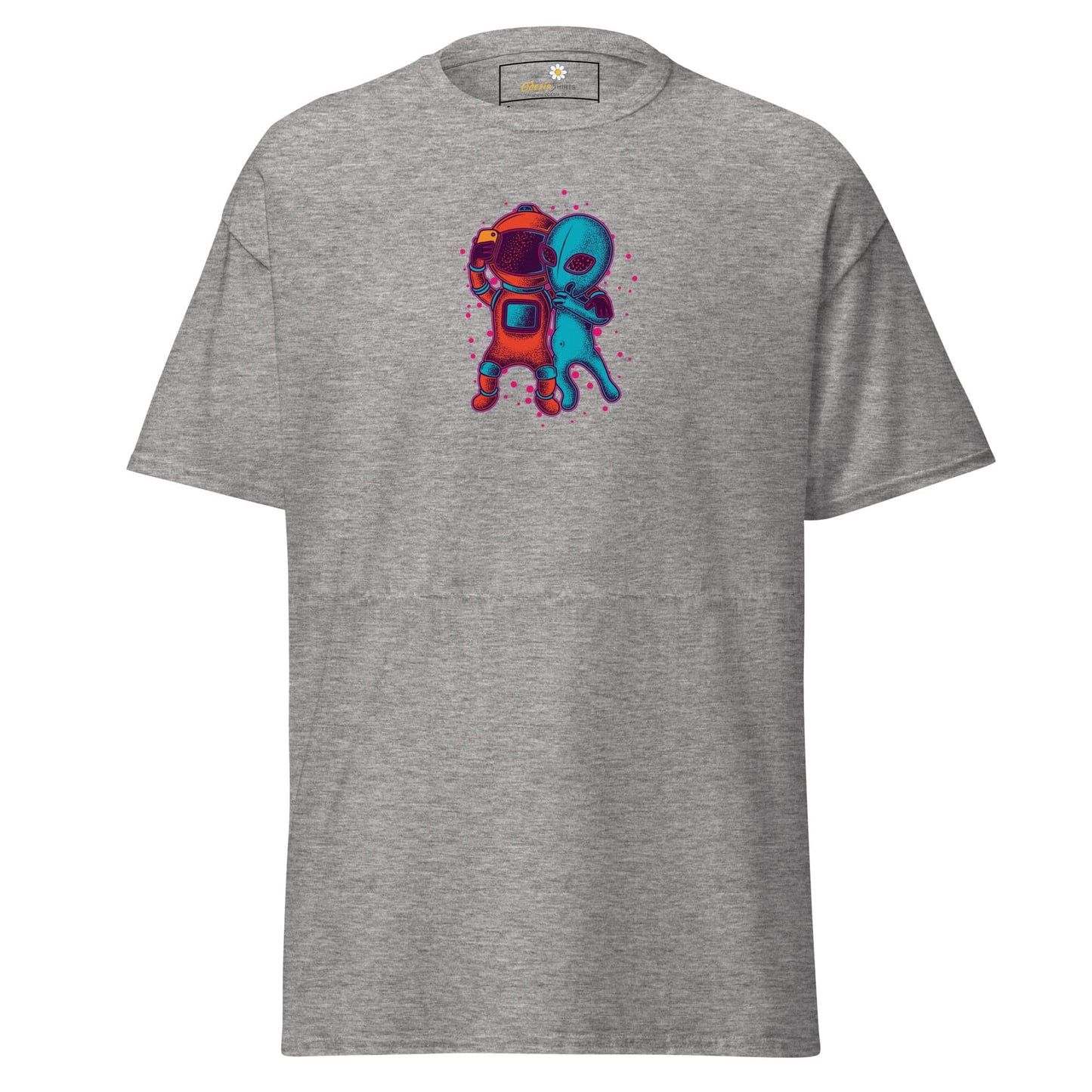Unisex classic t-shirt - ASTRONAUT ALIEN SELFIE - REGULAR - Sport Grey / S