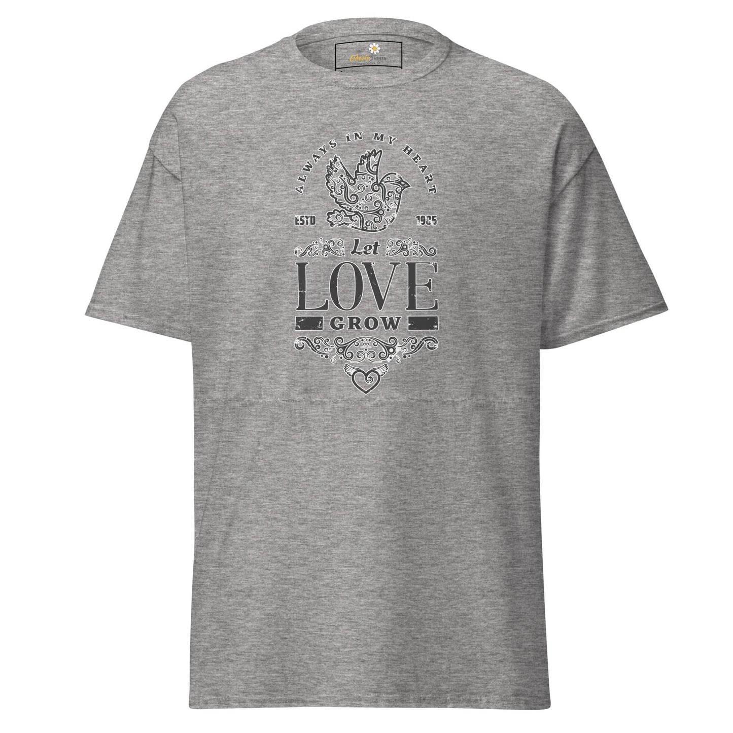 Unisex classic tee - POSITIVE LET LOVE GROW - REGULAR - Sport Grey / S
