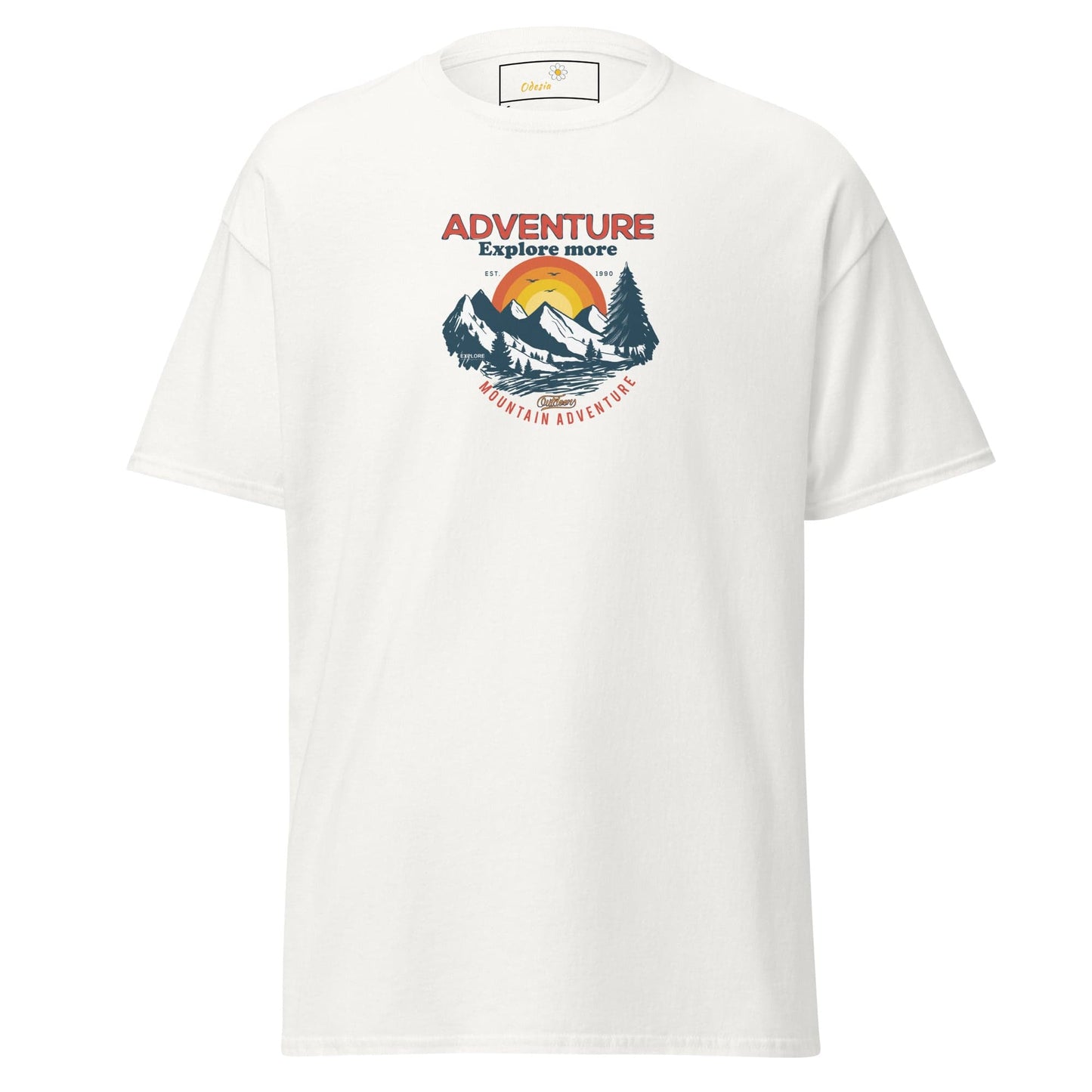 Unisex classic t-shirt - ADVENTURE EXPLORE MORE - REGULAR - White / S