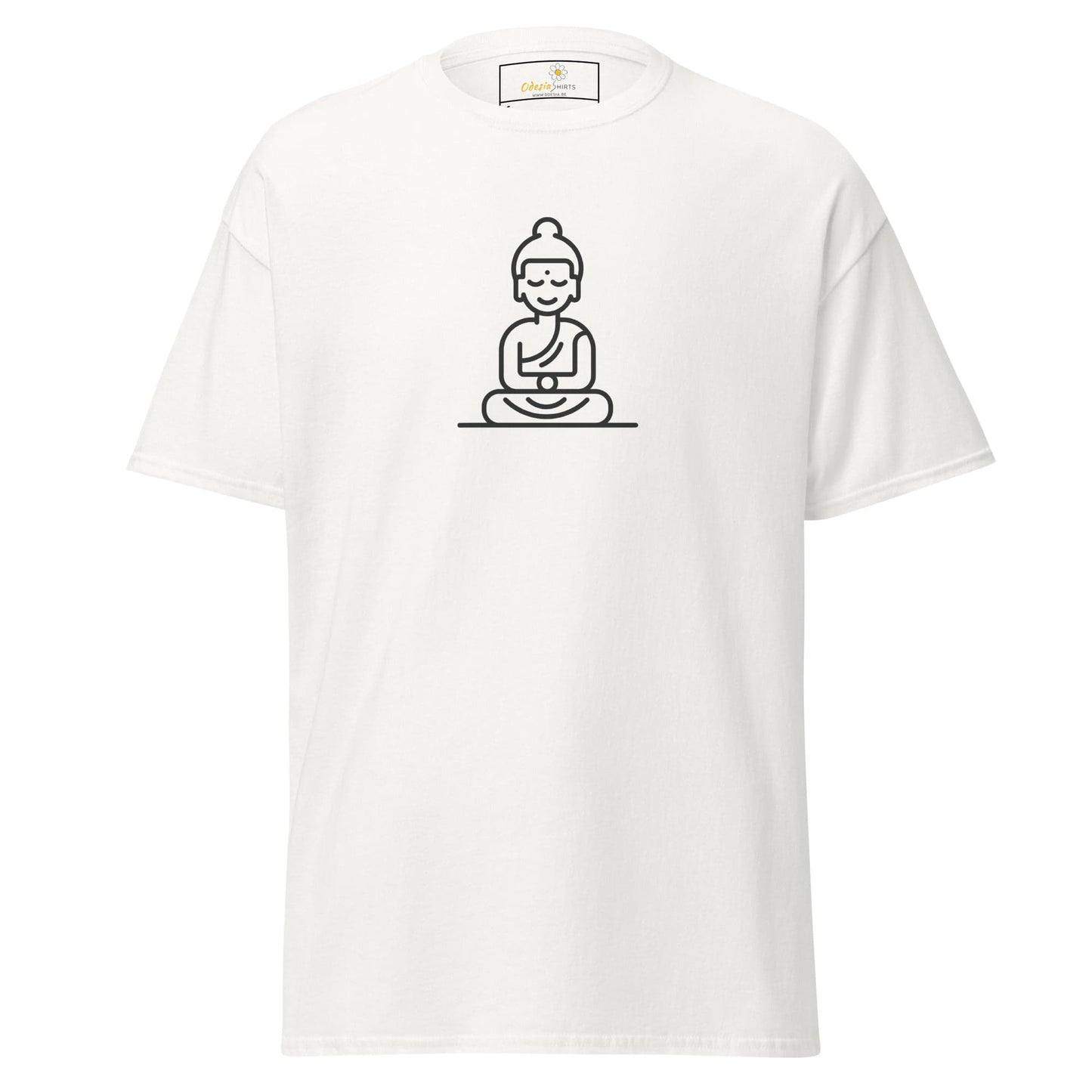 Unisex classic t-shirt - MYSTIC MONK MEDITATING - REGULAR - White / S