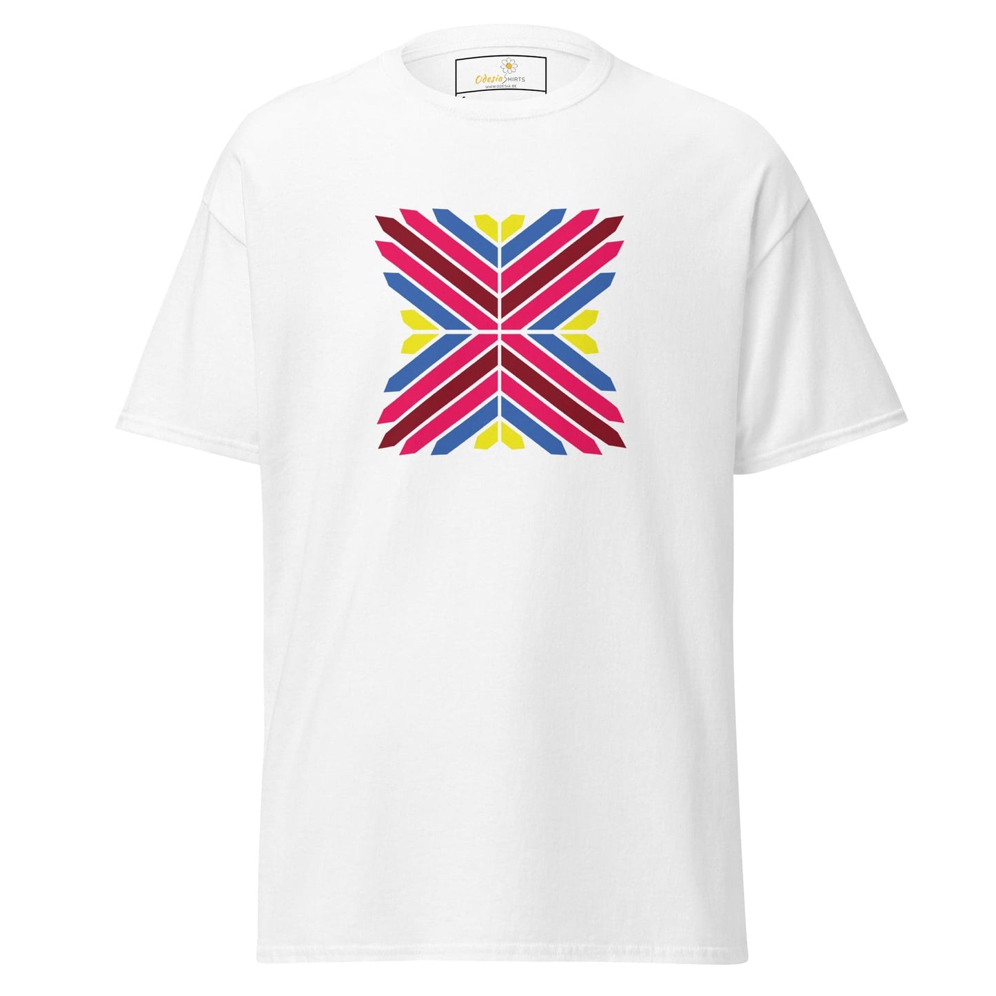 Unisex classic tee - ABSTRACT TRIANGLES - REGULAR - White / S