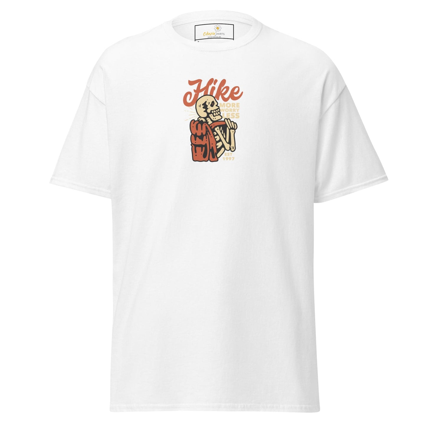 Unisex classic tee - SKULL SPORT HIKE MORE - REGULAR - White / S