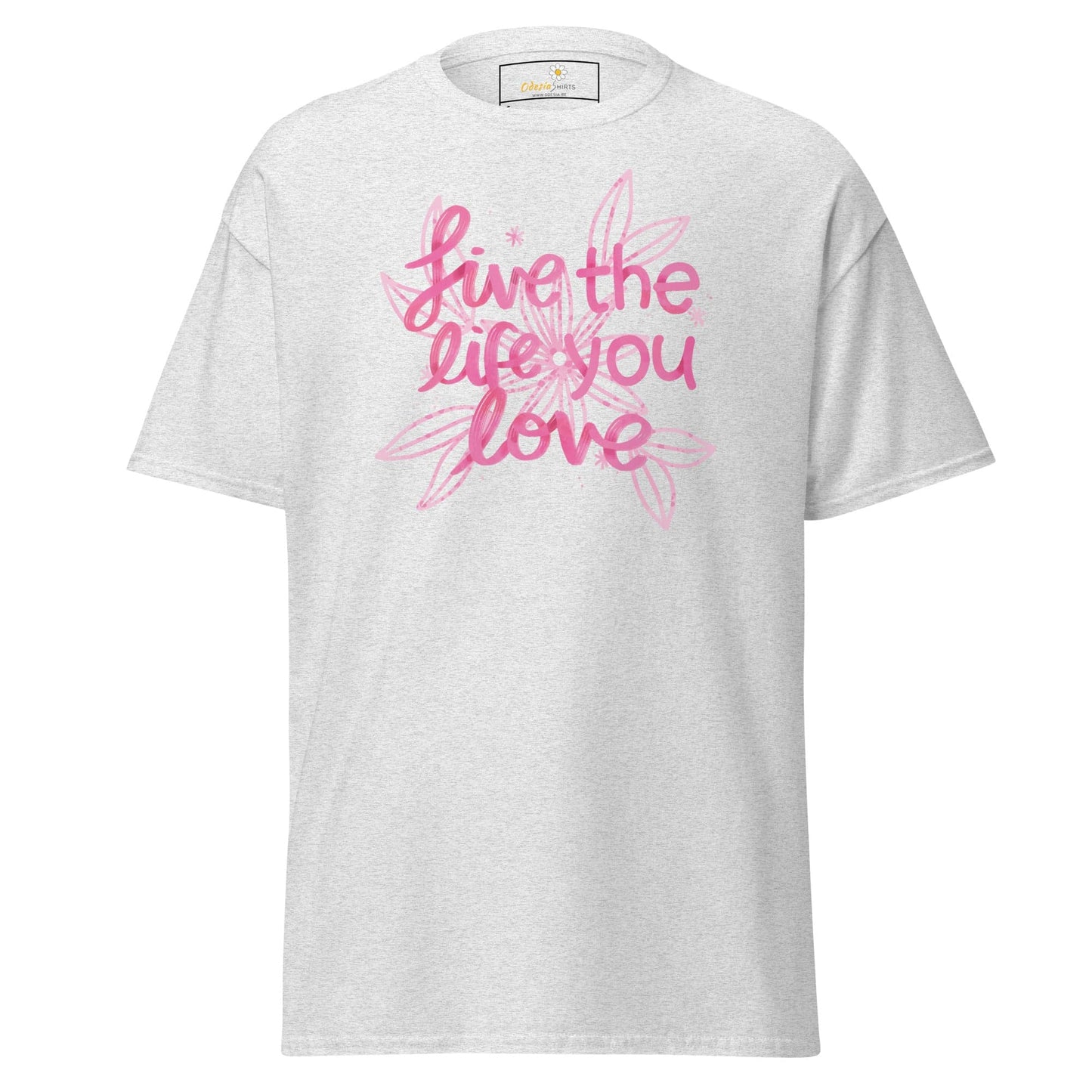 Unisex classic t-shirt - POSITIVE LIFE YOUR LIFE - REGULAR - Ash / S