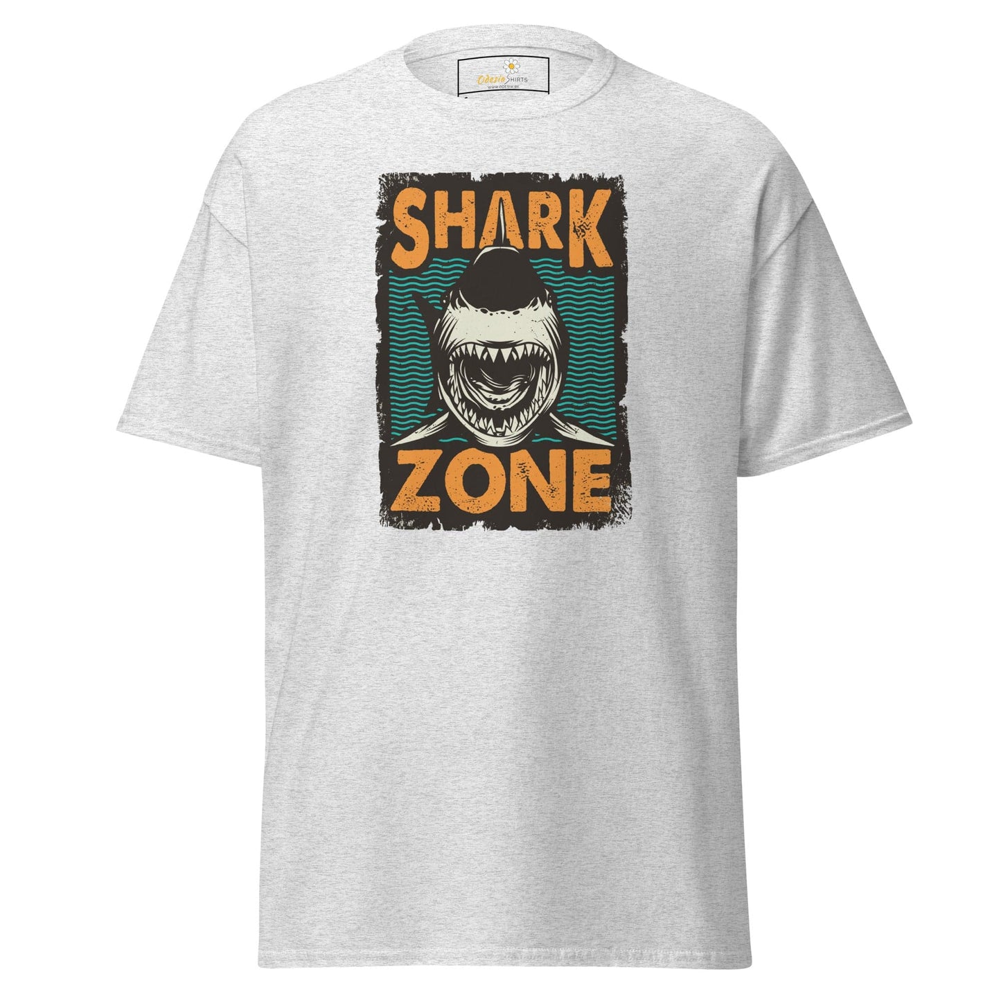 Unisex classic t-shirt - WILD LIFE SHARK ZONE - REGULAR - Ash / S
