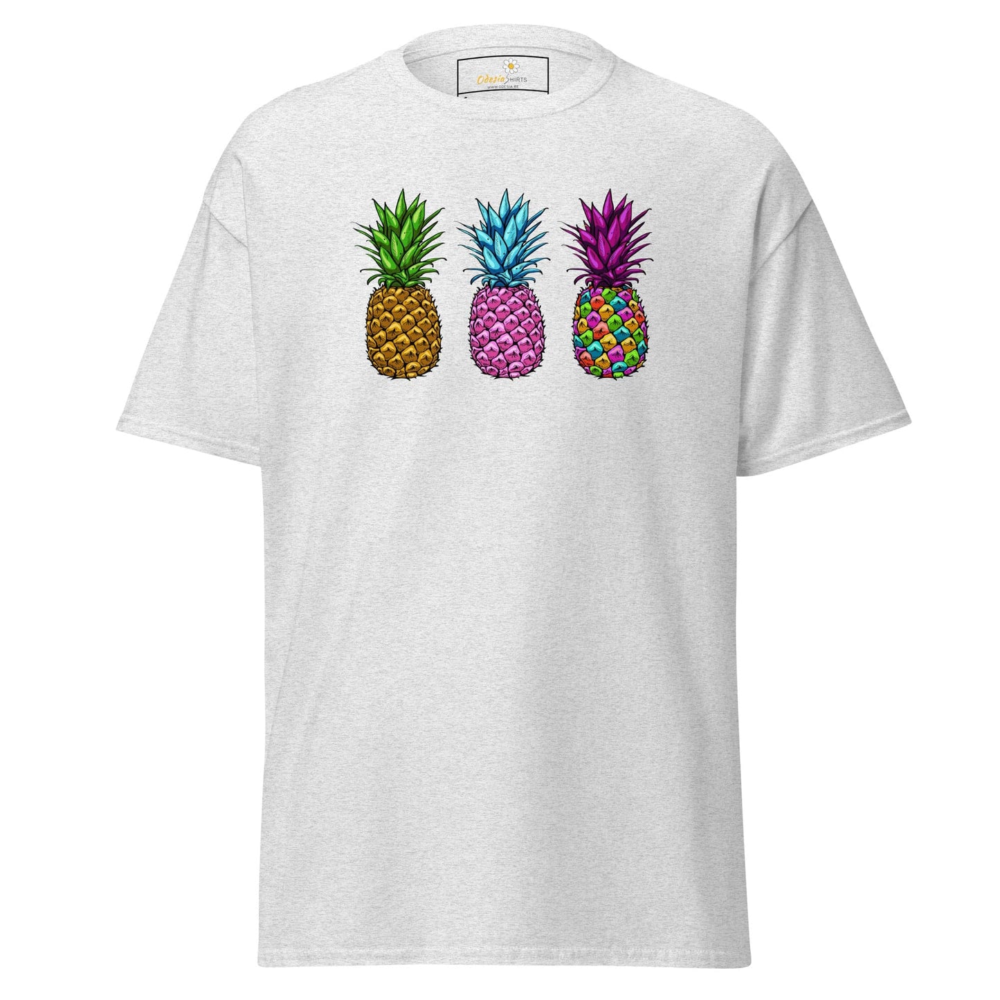 Unisex classic t-shirt - ORGANIC FRUIT PINEAPPLE COLORS - REGULAR - Ash / S