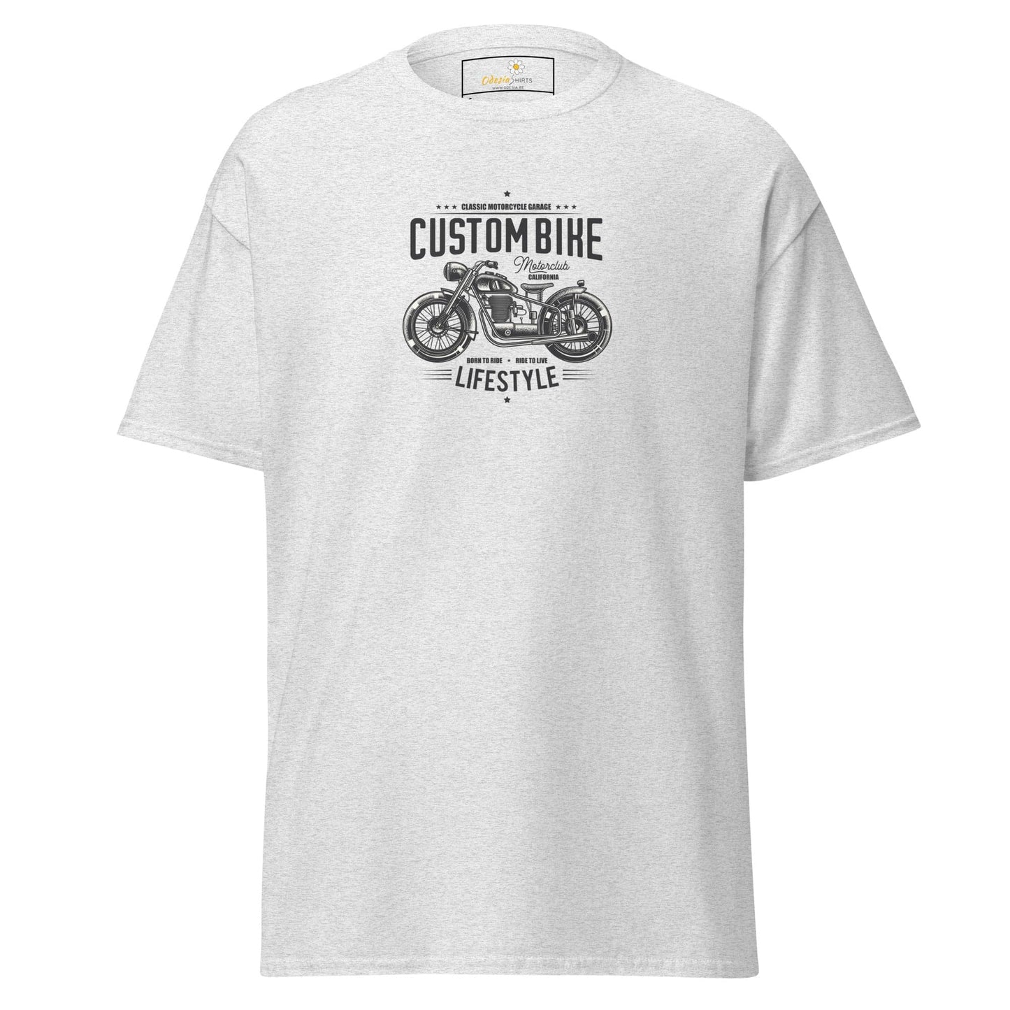 Unisex classic t-shirt - MOTOR MOTORBIKE CYCLE - REGULAR - Ash / S