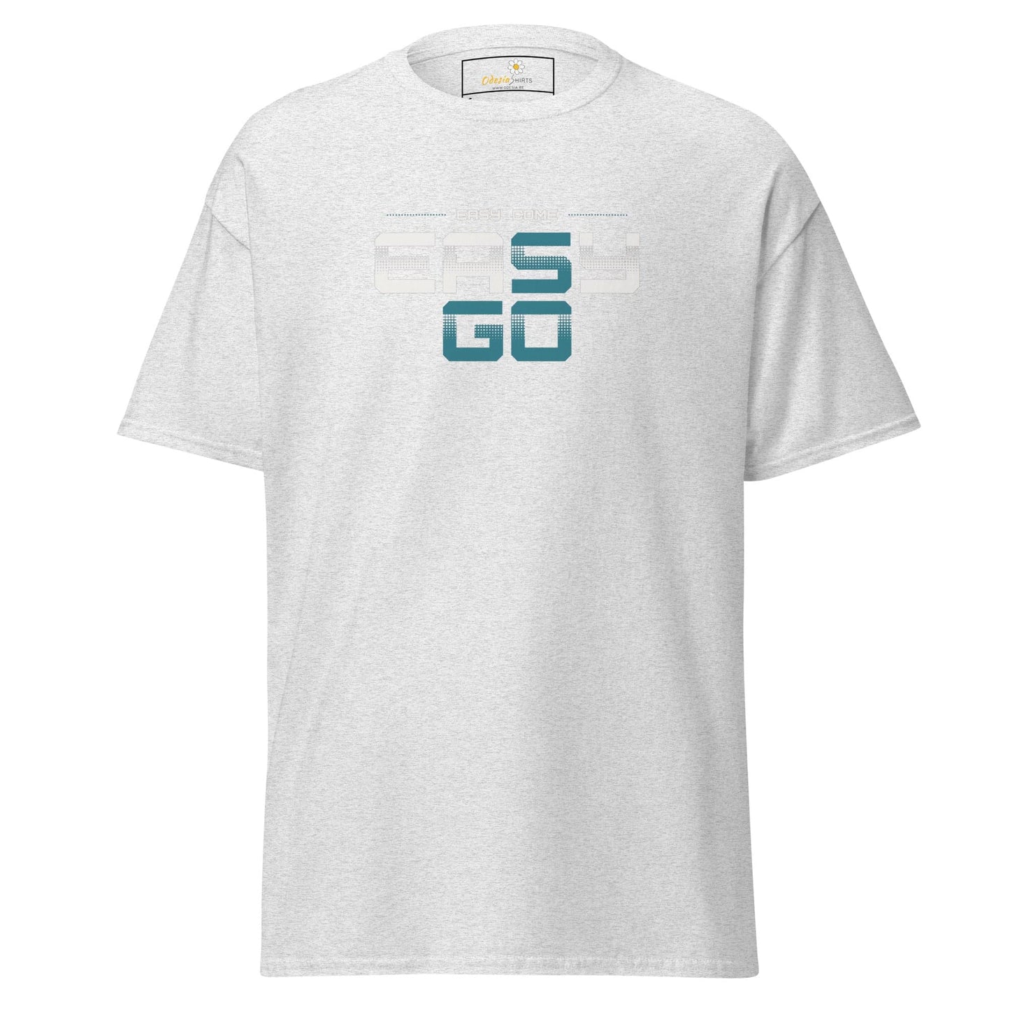 White T-shirt with logo for men and women in S to XL sizes