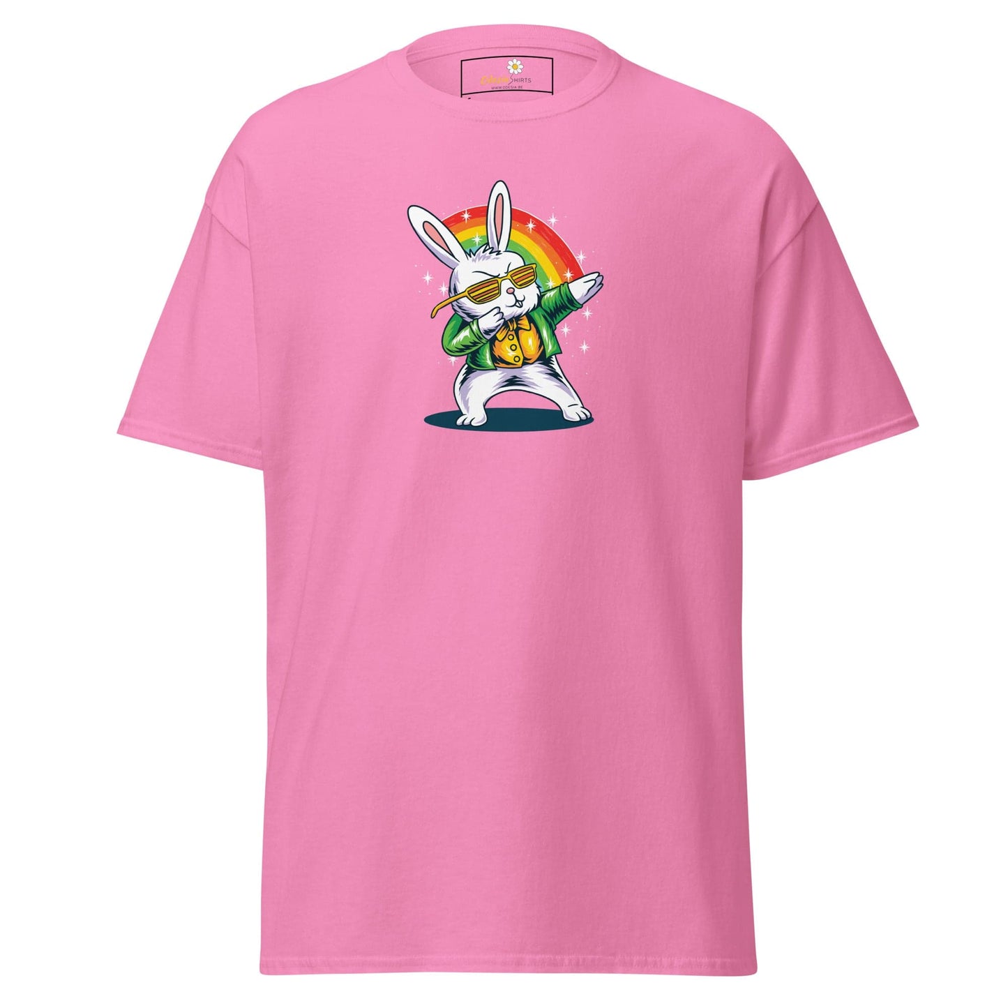 Unisex classic t-shirt - FUN DANCING RABBIT - REGULAR - Azalea / S