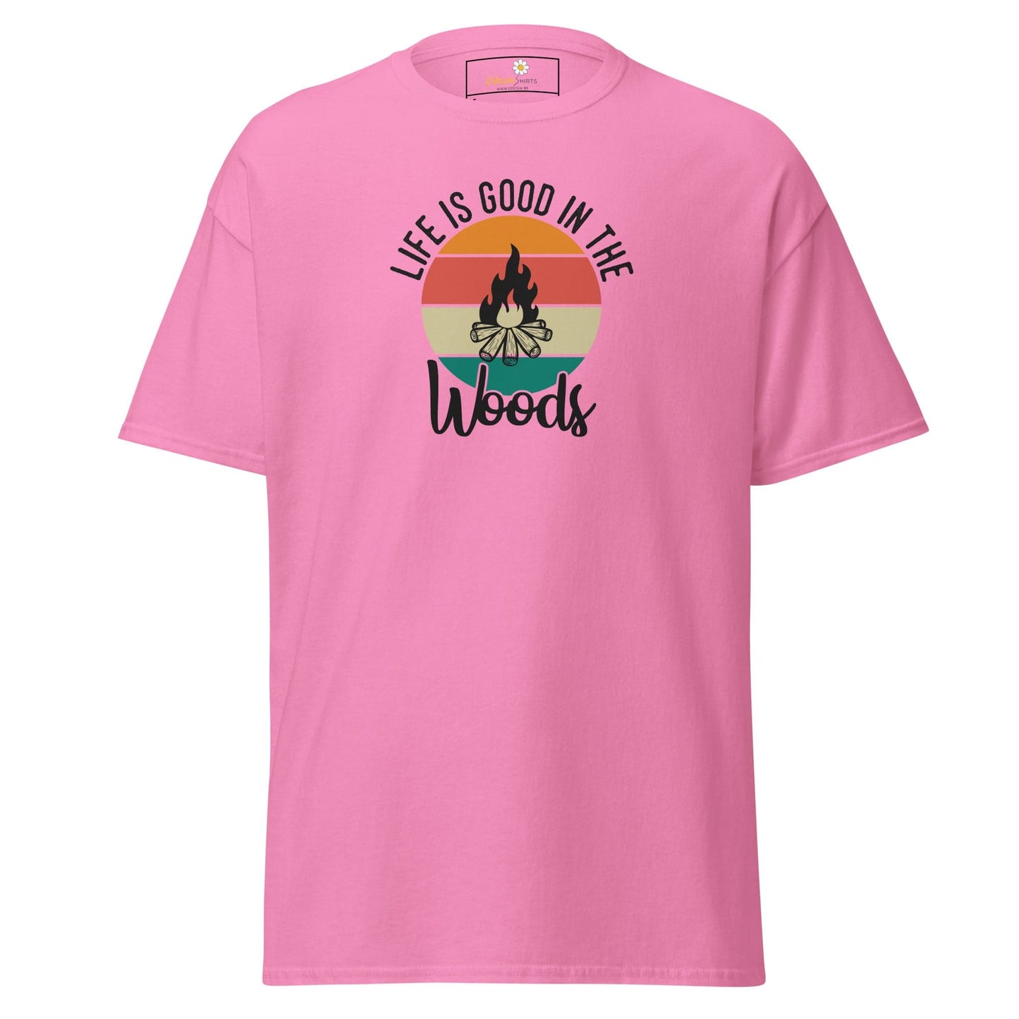 Unisex classic t-shirt - ADVENTURE LIFE GOOD IN WOODS - REGULAR - Azalea / S