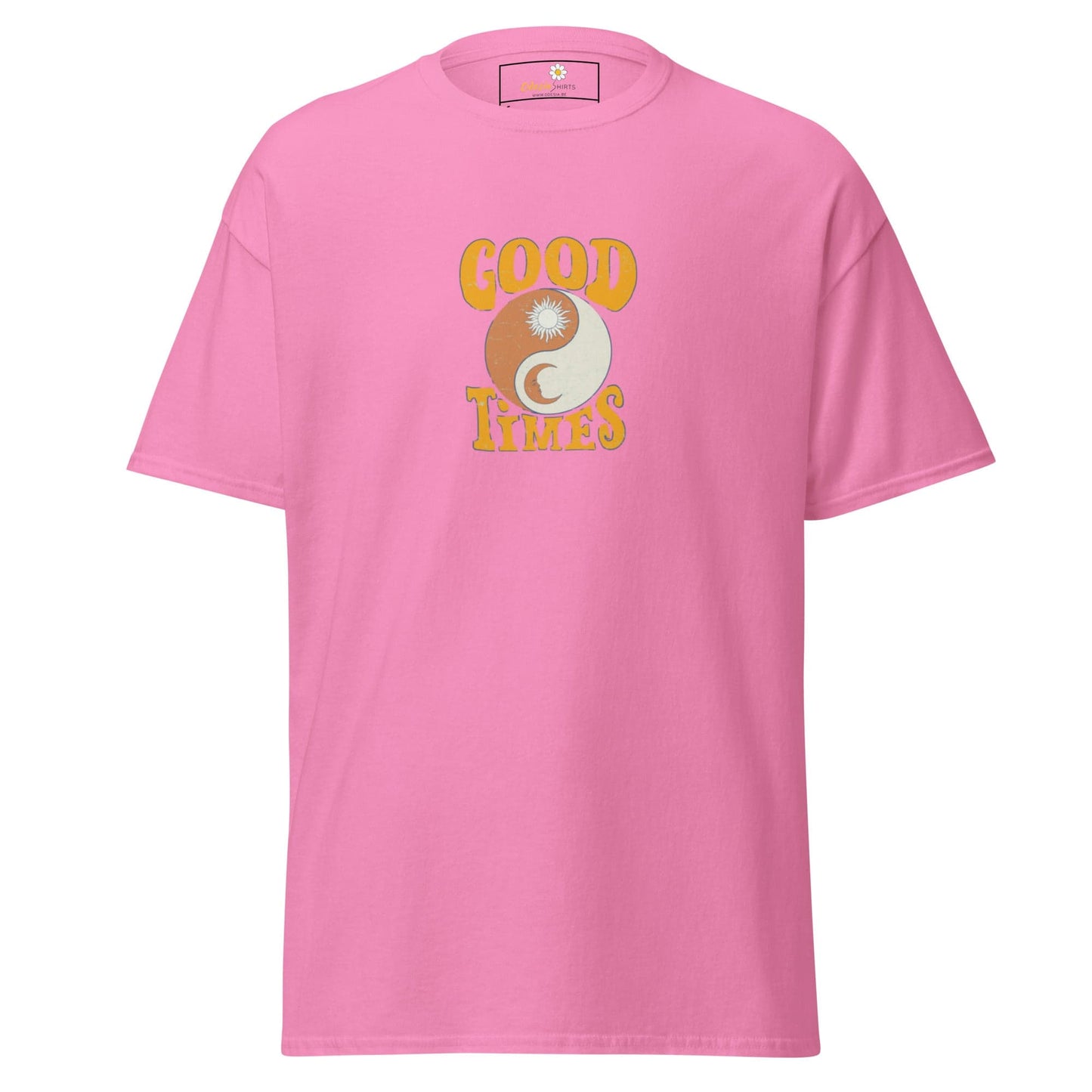 Unisex classic t-shirt - POSITIVE GOOD TIMES YIN YANG - REGULAR - Azalea / S