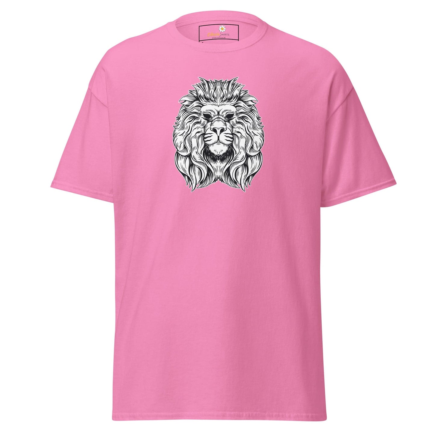Unisex classic t-shirt - WILD LIFE LION HEAD - REGULAR - Azalea / S