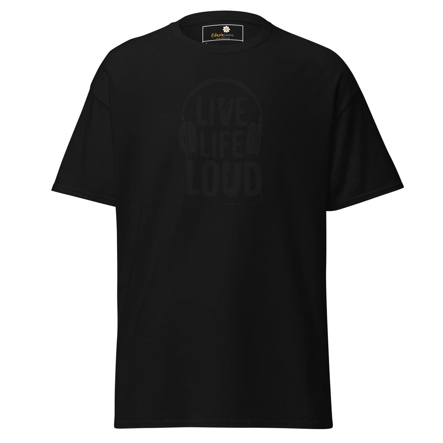 Unisex classic t-shirt - MUSIC LIVE LIFE LOUD - REGULAR - Black / S