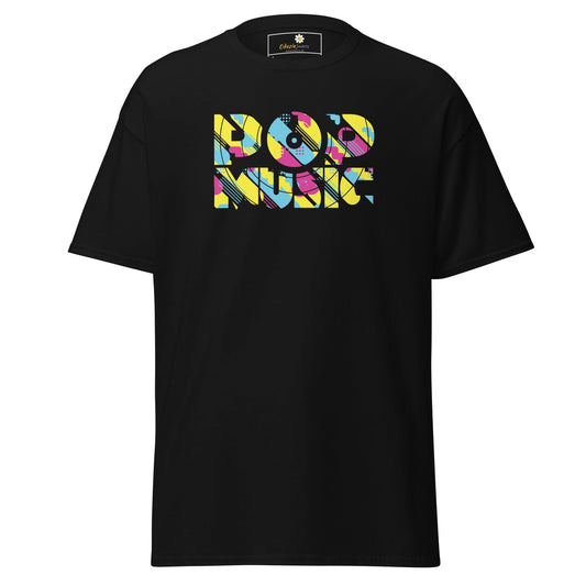 Unisex classic t-shirt - MUSIC POP VINTAGE - REGULAR - Black / S