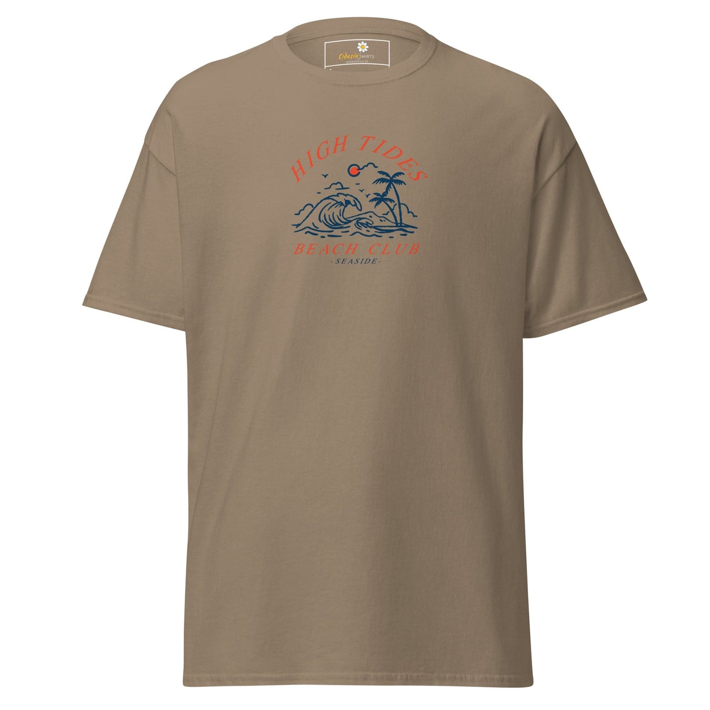 Unisex classic t-shirt - SUMMER HIGH TIDES BEACH CLUB - REGULAR - Brown Savana / S