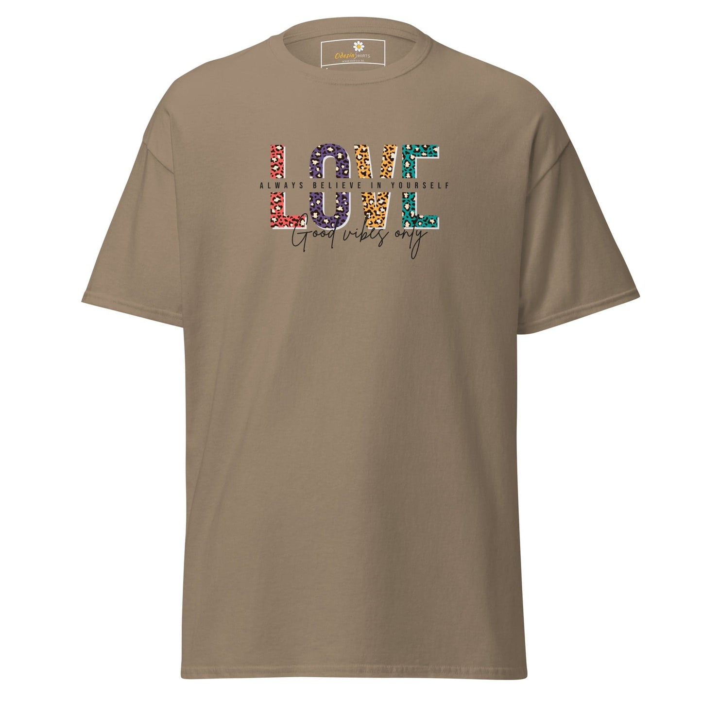 Unisex classic t-shirt - TEXT LOVE YOURSELF - REGULAR - Brown Savana / S