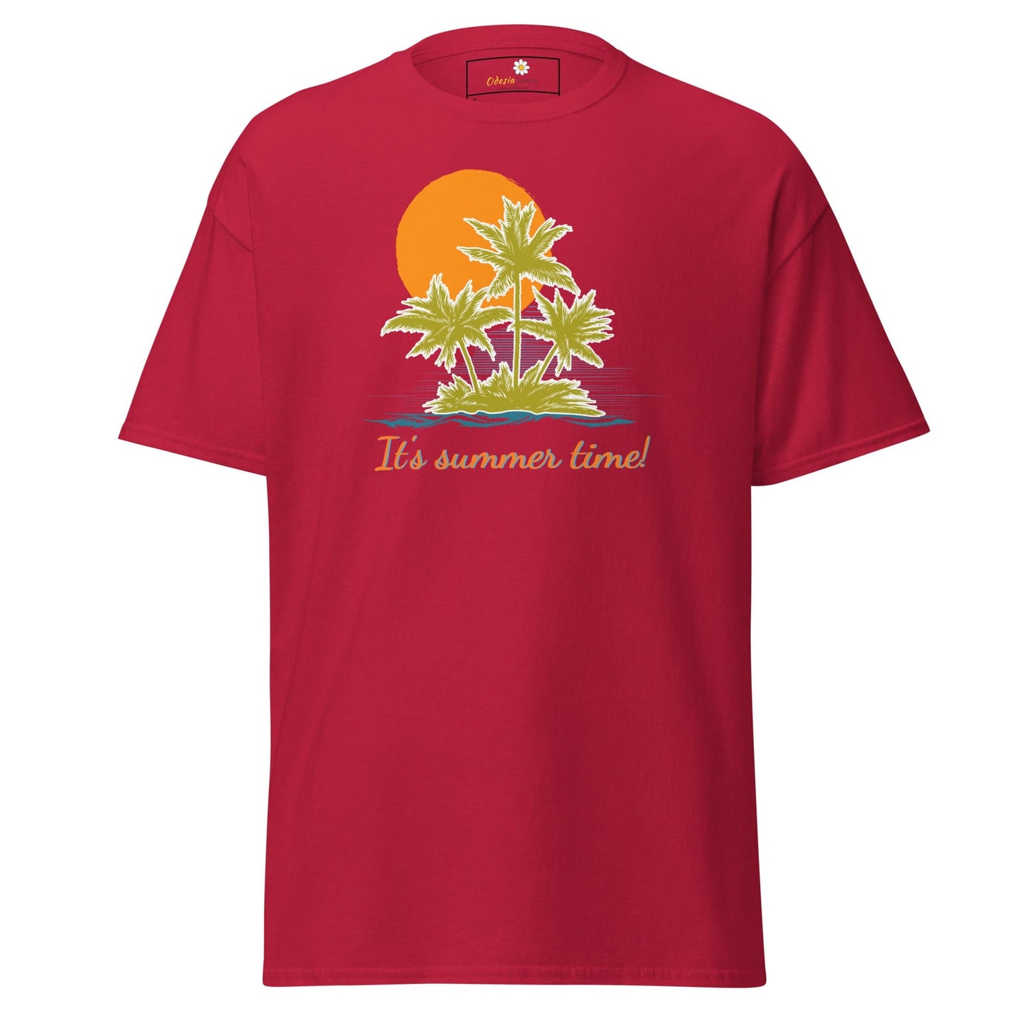 Unisex classic t-shirt - SUMMER TROPICAL TREES - REGULAR - Cardinal / S