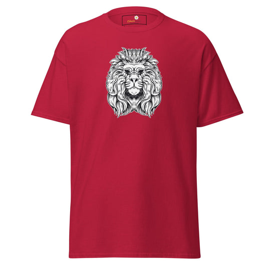 Unisex classic t-shirt - WILD LIFE LION HEAD - REGULAR - Cardinal / S