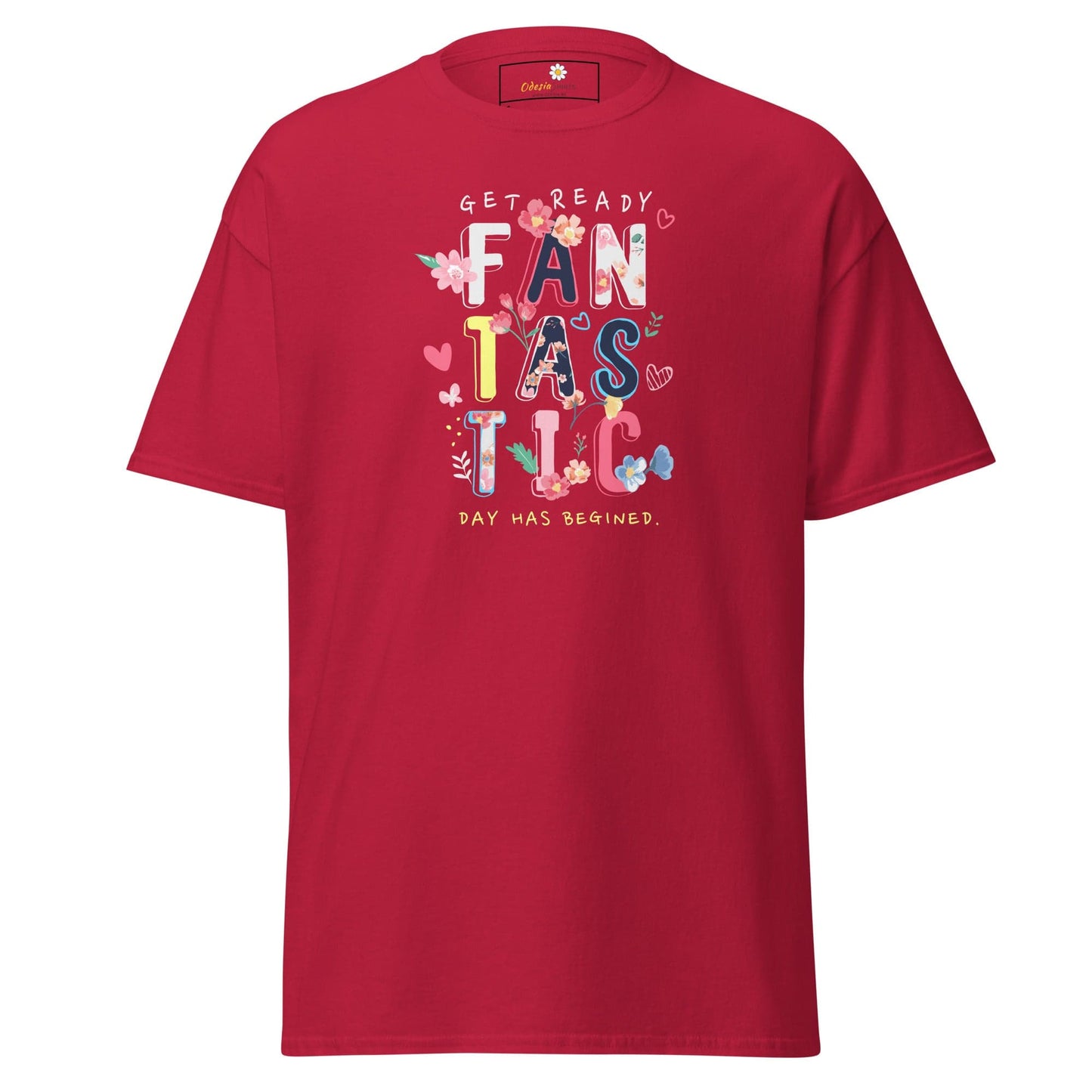 Unisex classic t-shirt - TEXT FANTASTIC DAY - REGULAR - Cardinal / S