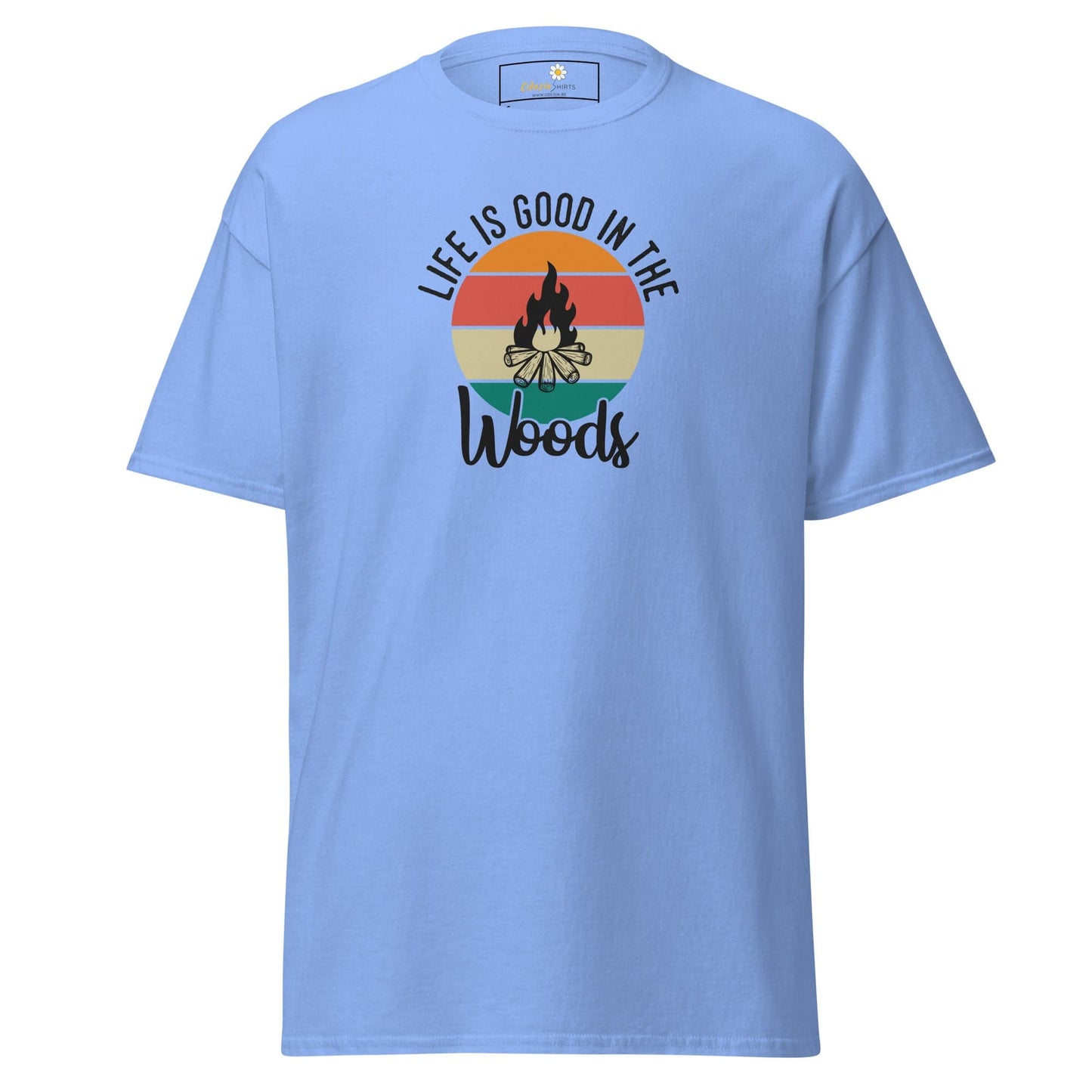 Unisex classic t-shirt - ADVENTURE LIFE GOOD IN WOODS - REGULAR - Carolina Blue / S