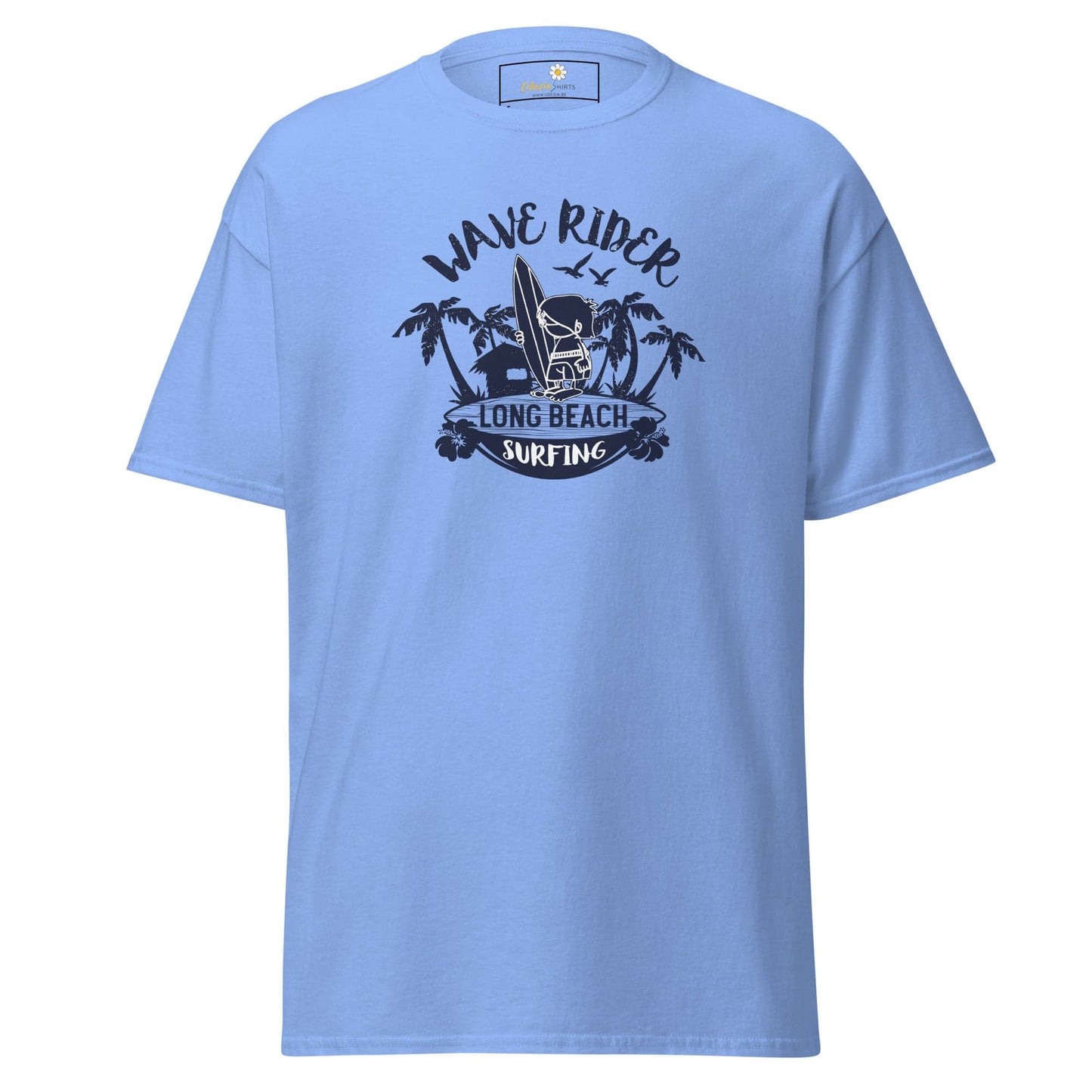 Light blue T-shirt displayed in T-SHIRT DESIGN TEE for men and women S to XL