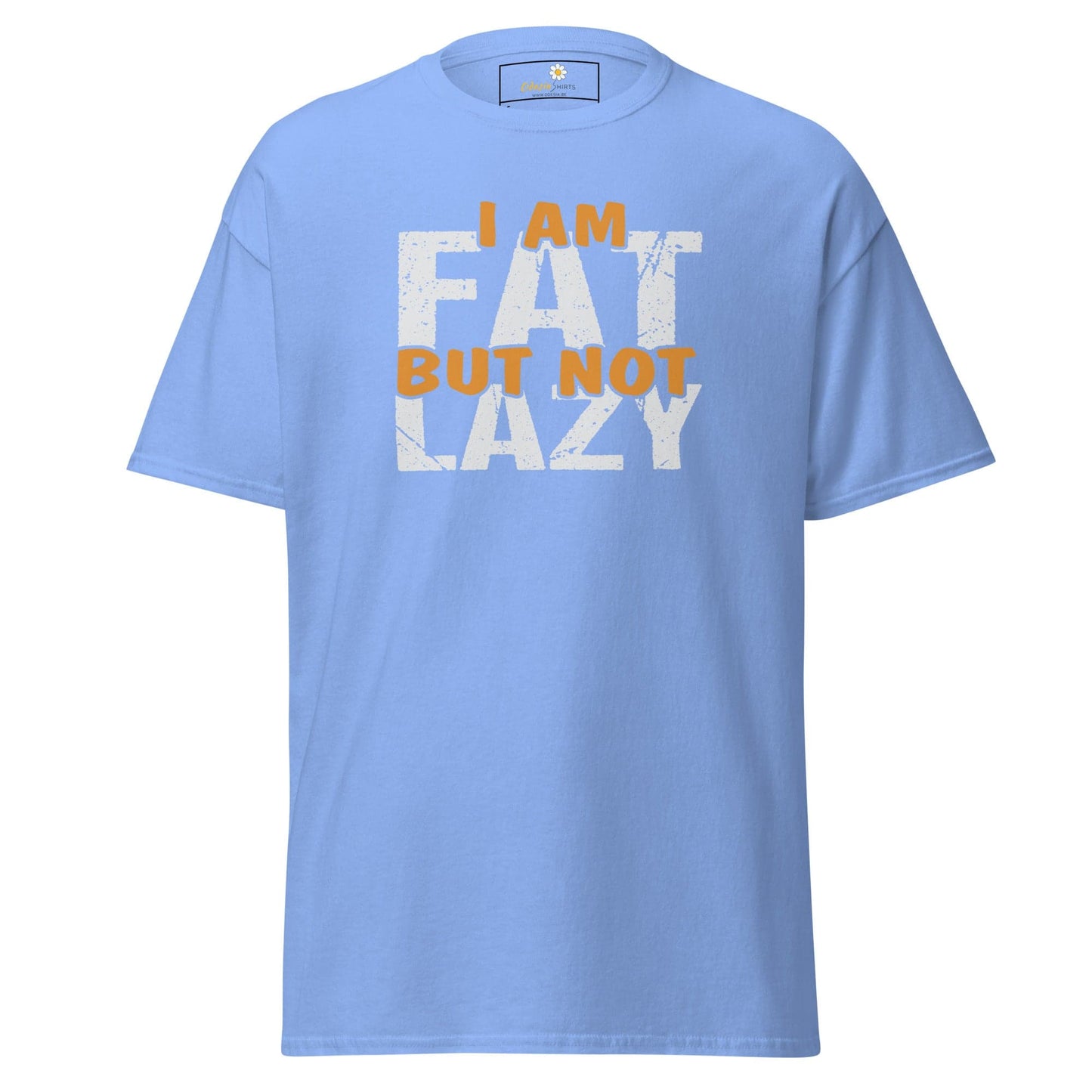 Unisex classic t-shirt - FUN FAT NOT LAZY - REGULAR - Carolina Blue / S