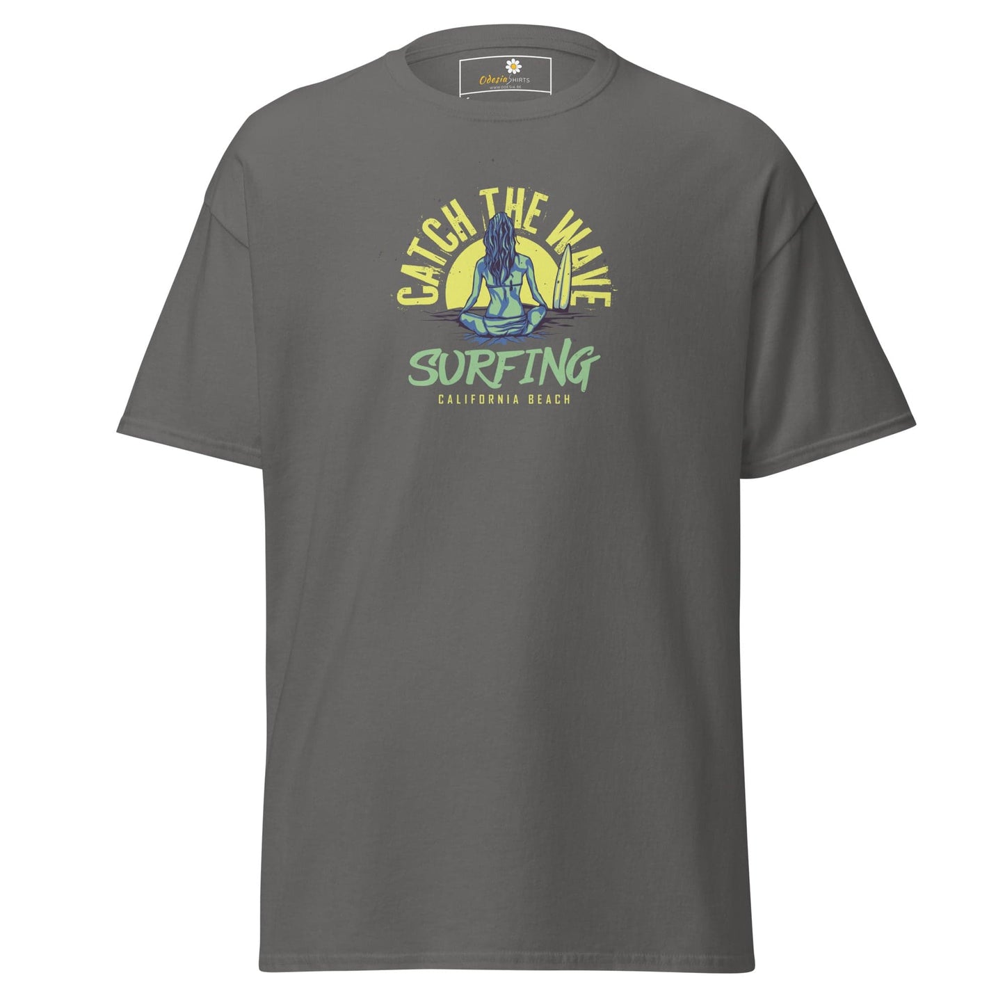 Unisex classic t-shirt - SUMMER SURFING LADY - REGULAR - Charcoal / S
