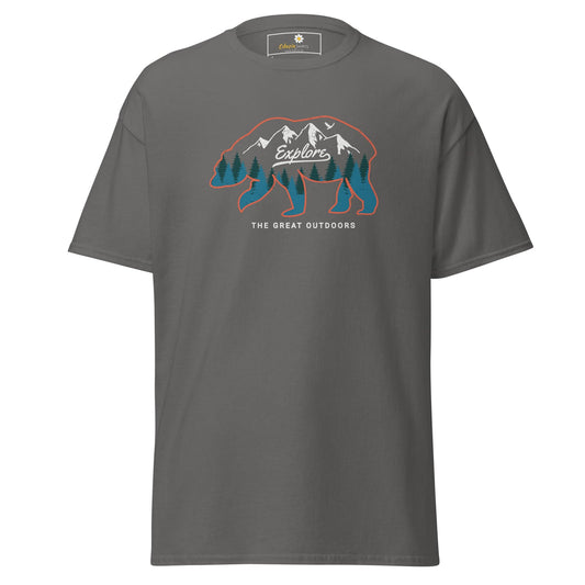 Unisex classic t-shirt ADVENTURE GREAT OUTDOORS - REGULAR - Charcoal / S