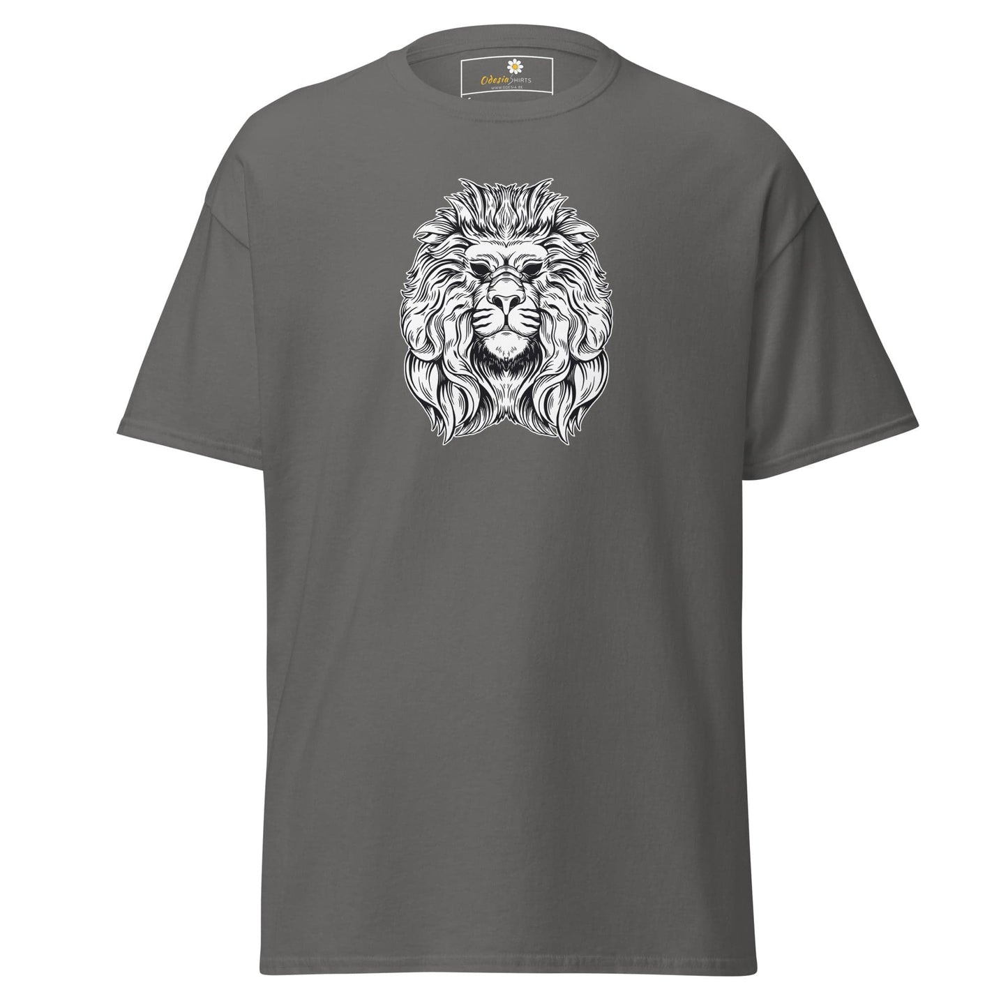 Unisex classic t-shirt - WILD LIFE LION HEAD - REGULAR - Charcoal / S