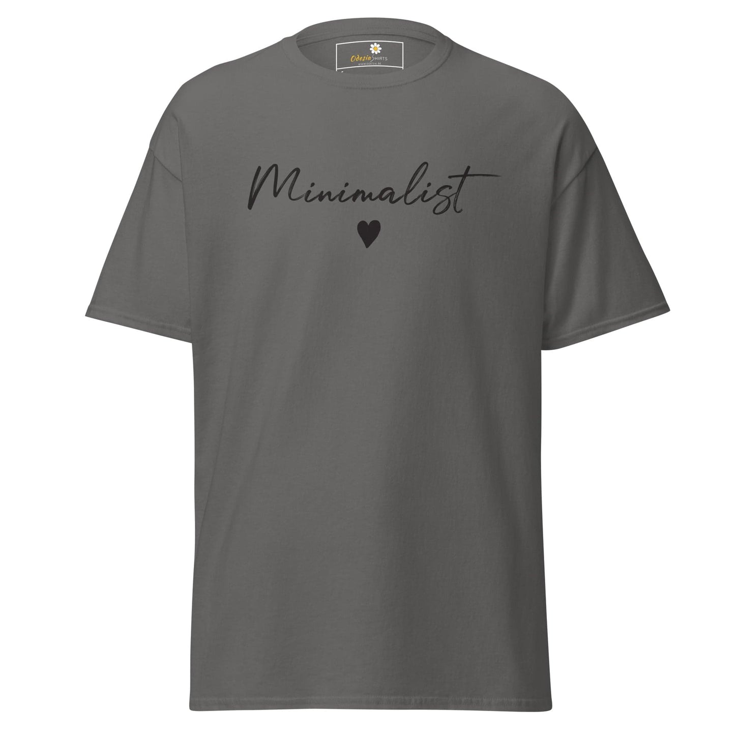 Unisex classic t-shirt - TEXT MINIMALIST - REGULAR - Charcoal / S