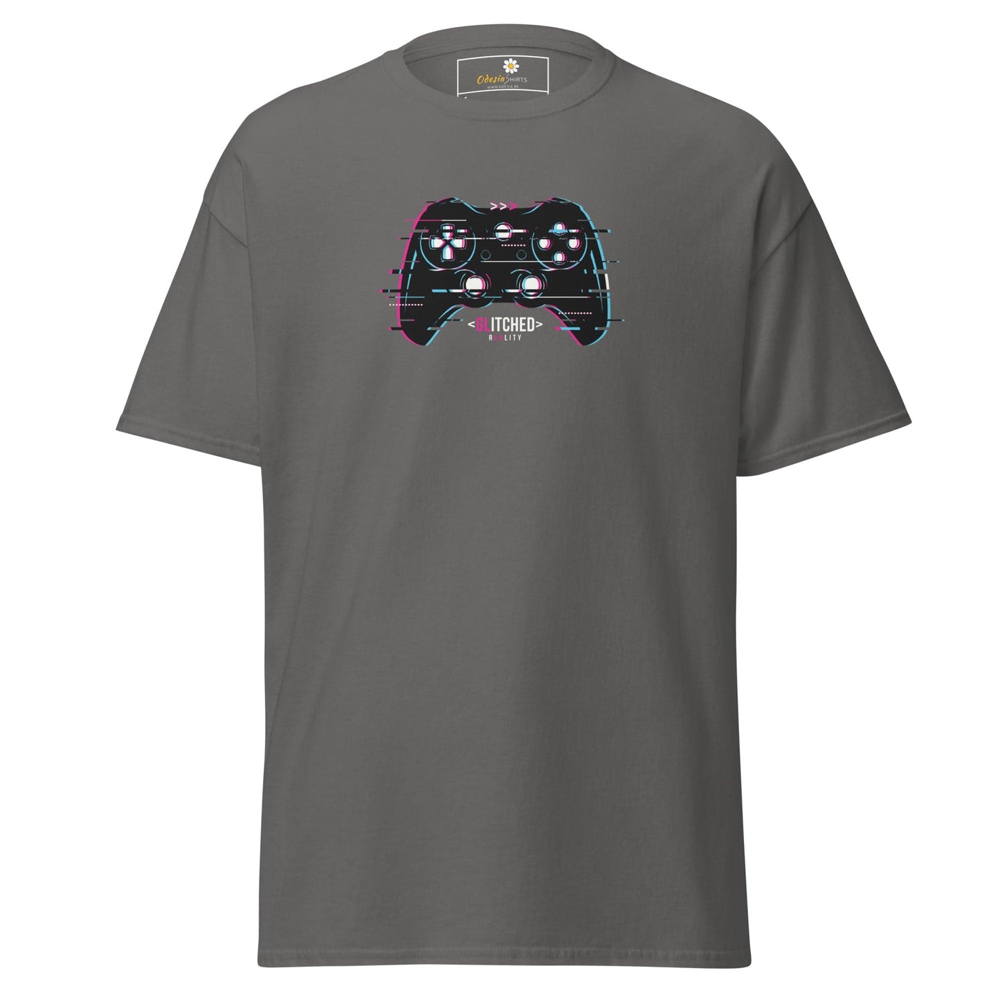 Gray T-shirt with controller graphic from T-SHIRT DESIGN TEE for men and women