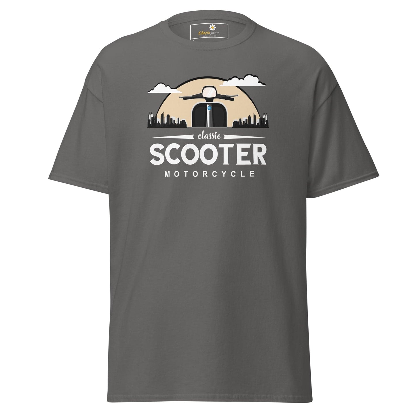 Unisex classic t-shirt - MOTOR SCOOTER RIDE - REGULAR - Charcoal / S