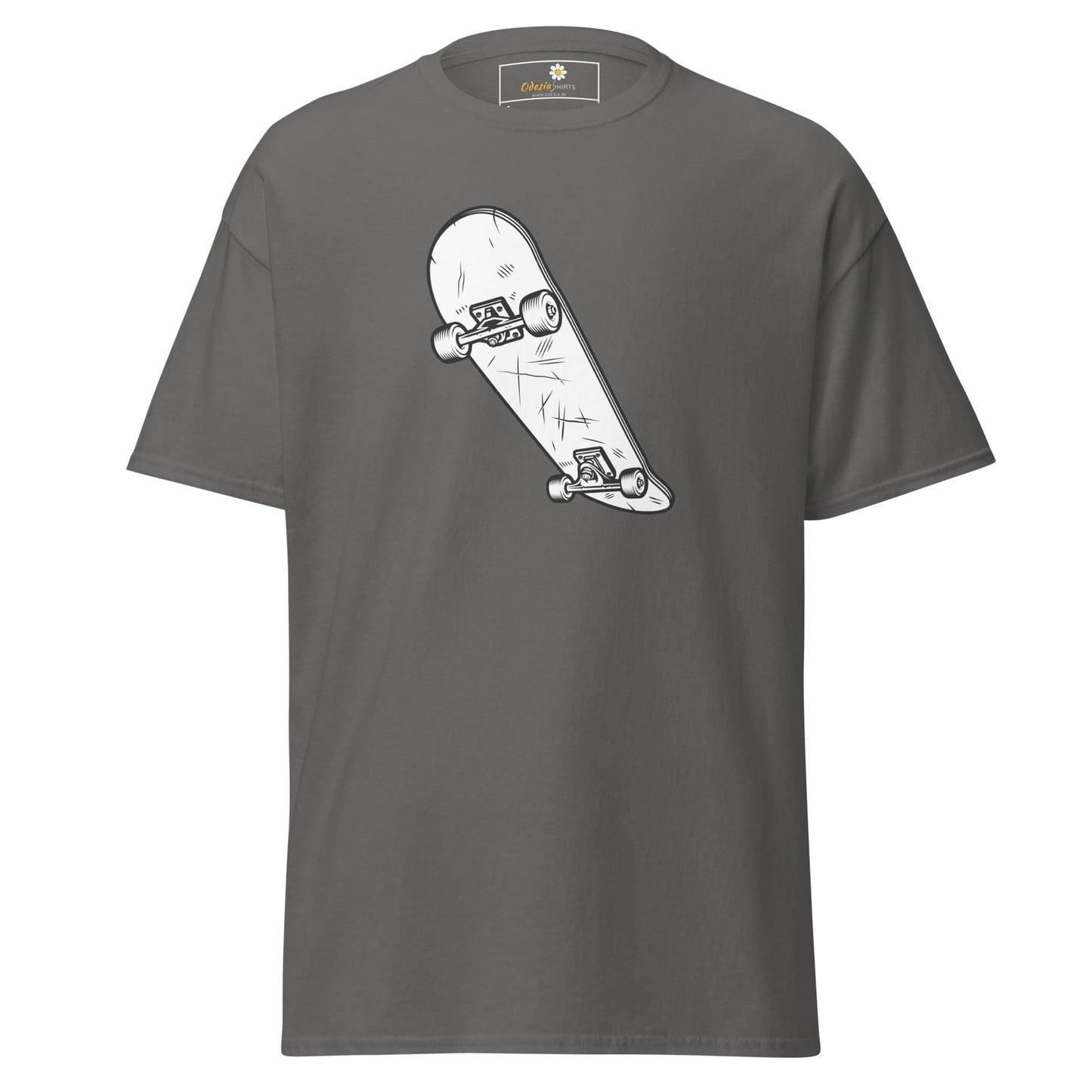 Unisex classic t-shirt - SPORT SKATEBOARD YEAH - REGULAR - Charcoal / S