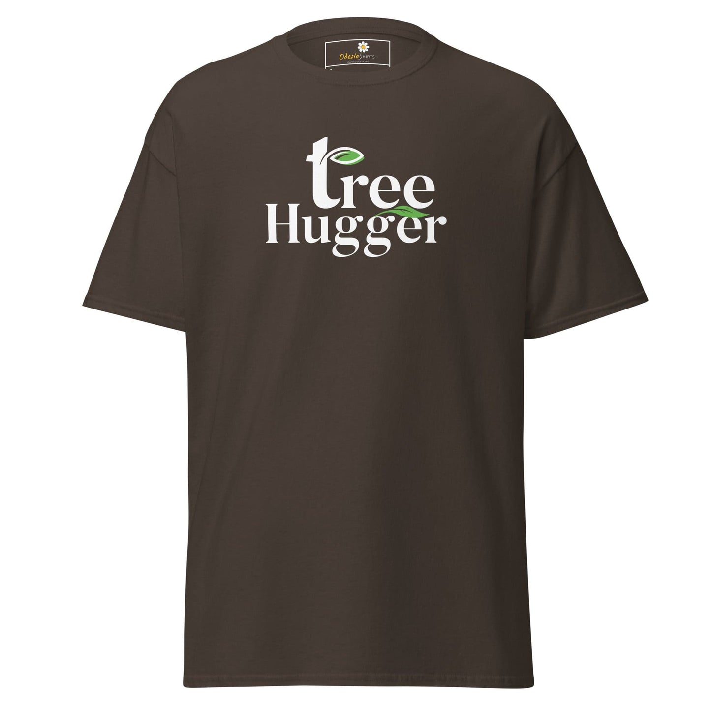 Unisex classic t-shirt - ECOLOGY TREE HUGGER - REGULAR - Dark Chocolate / S