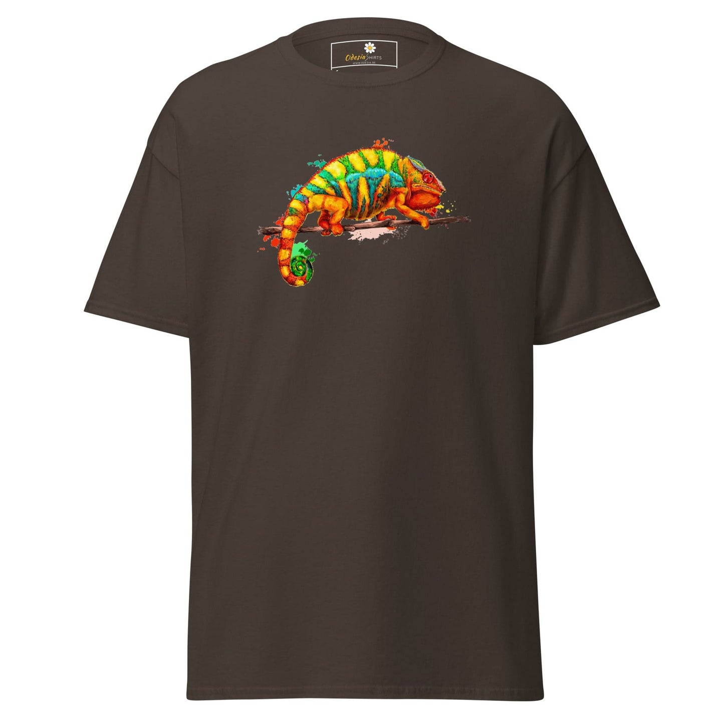 Unisex classic t-shirt - WILD LIFE CHAMELEON COLORS - REGULAR - Dark Chocolate / S