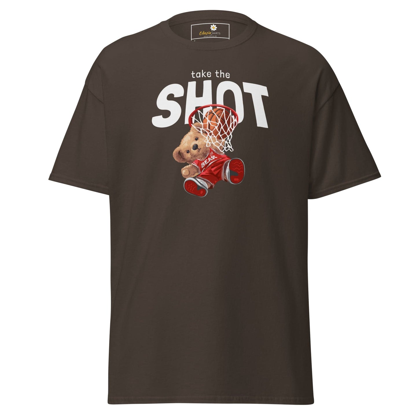 Unisex classic t-shirt - FUN TAKE THE SHOT - REGULAR - Dark Chocolate / S