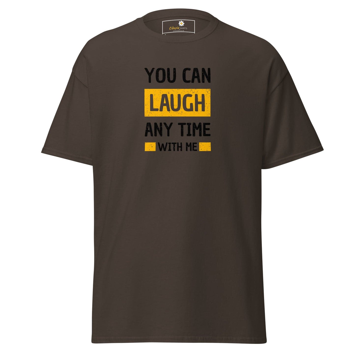 Unisex classic t-shirt - FUN TEXT YOU CAN LAUGH - REGULAR - Dark Chocolate / S