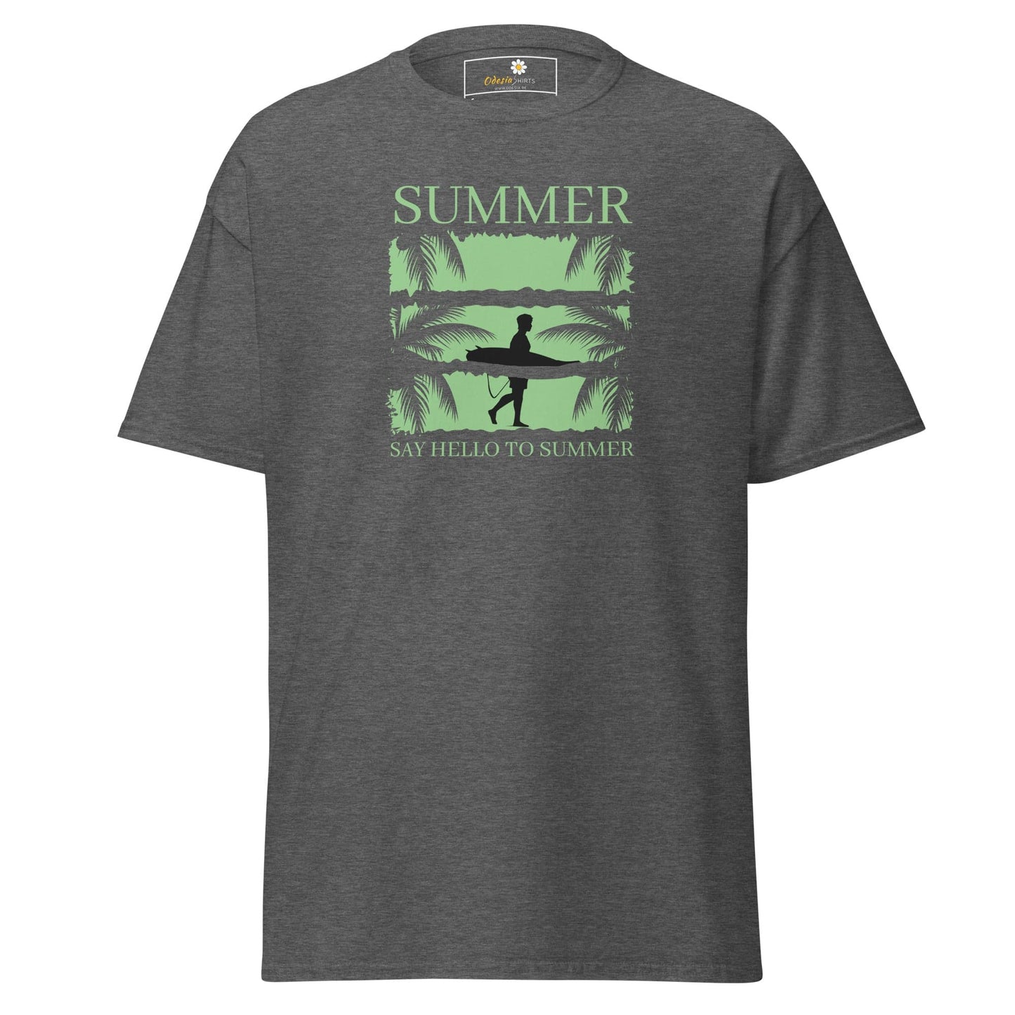 Unisex classic t-shirt - SUMMER SURFING CALIFORNIA - REGULAR - Dark Heather / S