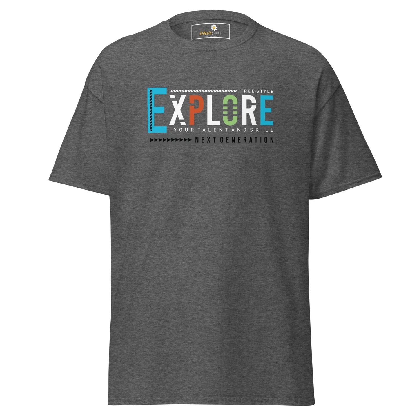 Unisex classic t-shirt - ADVENTURE EXPLORE FREESTYLE - REGULAR - Dark Heather / S