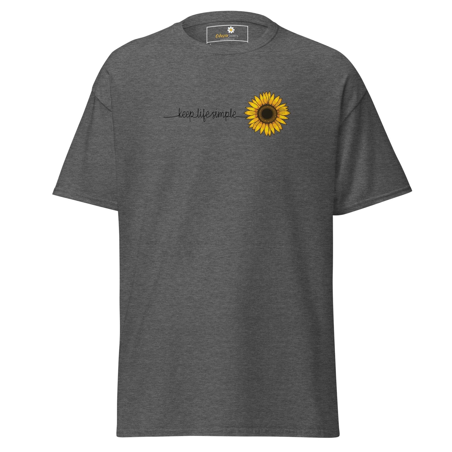 Unisex classic t-shirt - NATURE LIFE SIMPLE FLOWER - REGULAR - Dark Heather / S